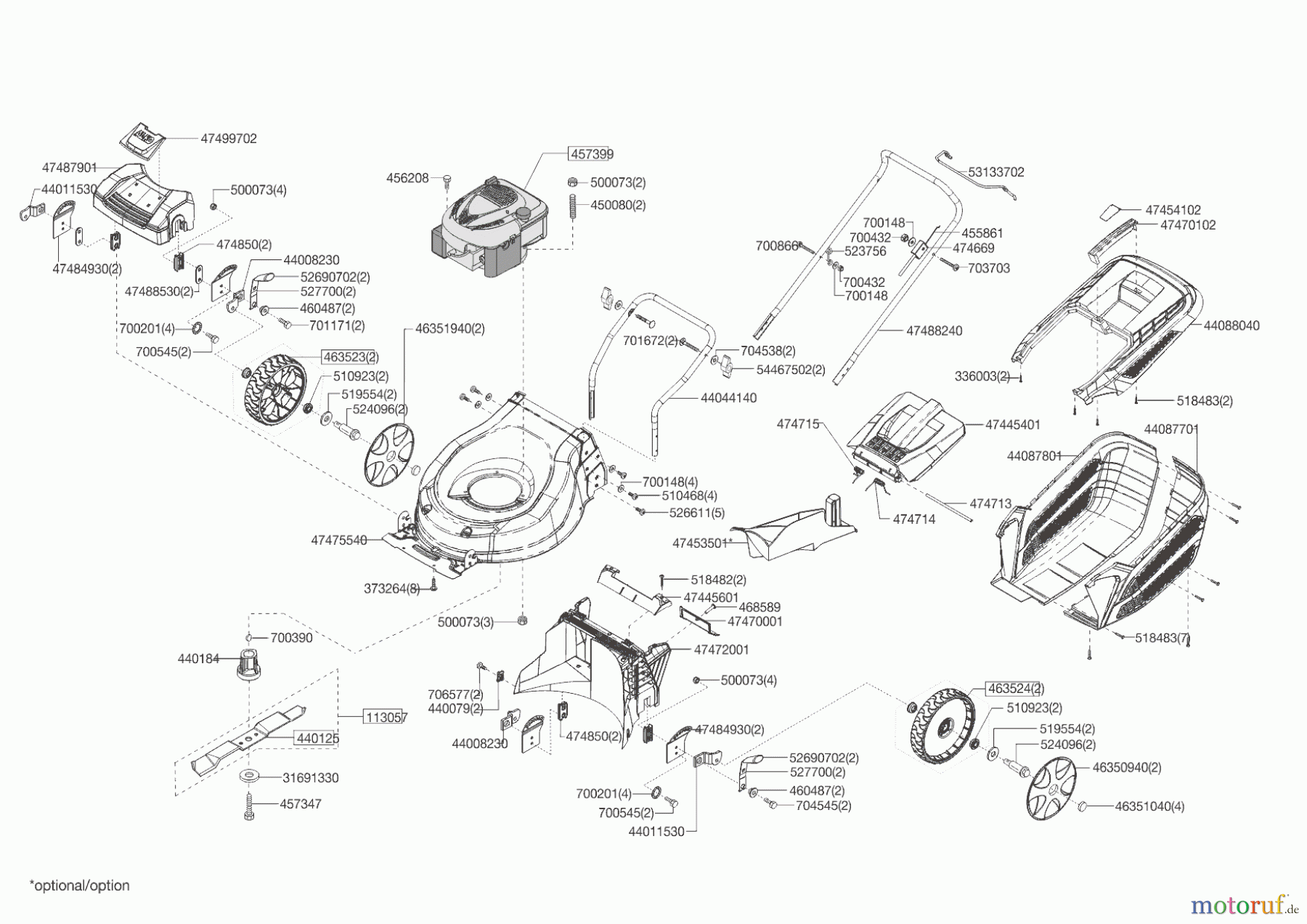  AL-KO Gartentechnik Benzinrasenmäher 46.8 P-A HIGHLINE  ab 07/2019 Seite 1