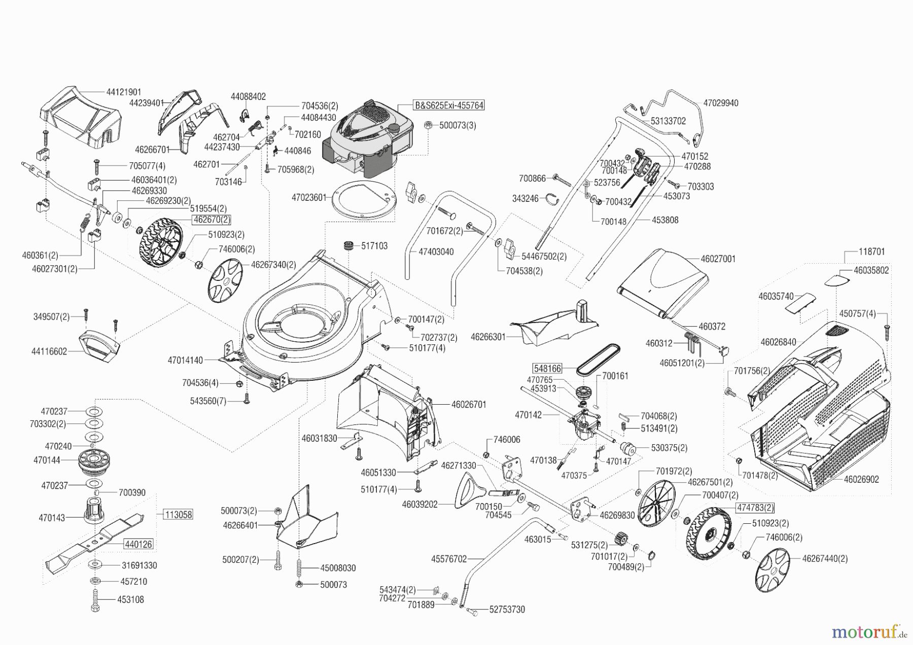  AL-KO Gartentechnik Benzinrasenmäher 5.18 VS-B PLUS CLASSIC  ab 01/2021 Seite 1