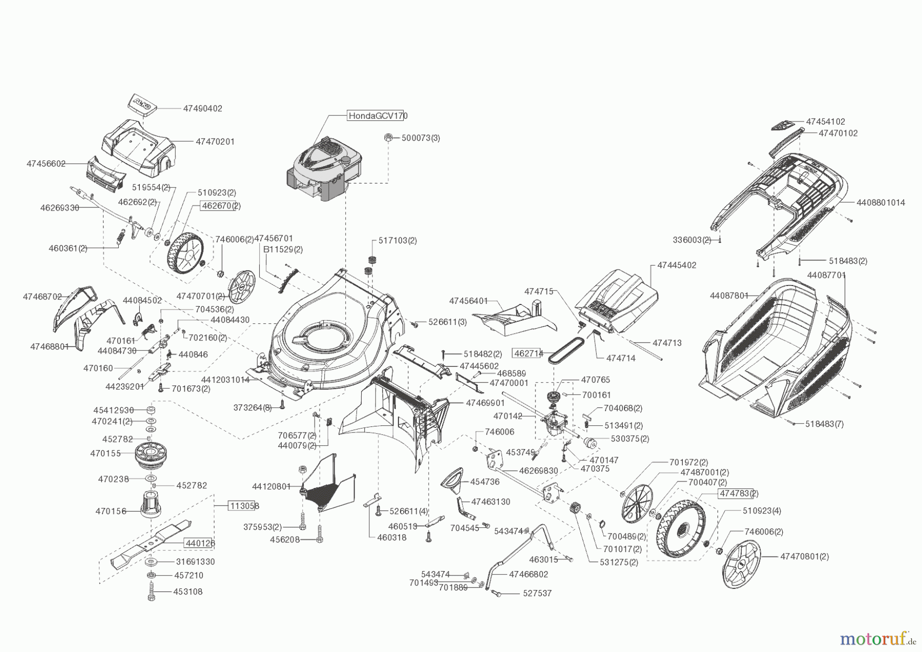  AL-KO Gartentechnik Benzinrasenmäher 521 VS-H PREMIUM  01/2021 - 09/2021 Seite 1