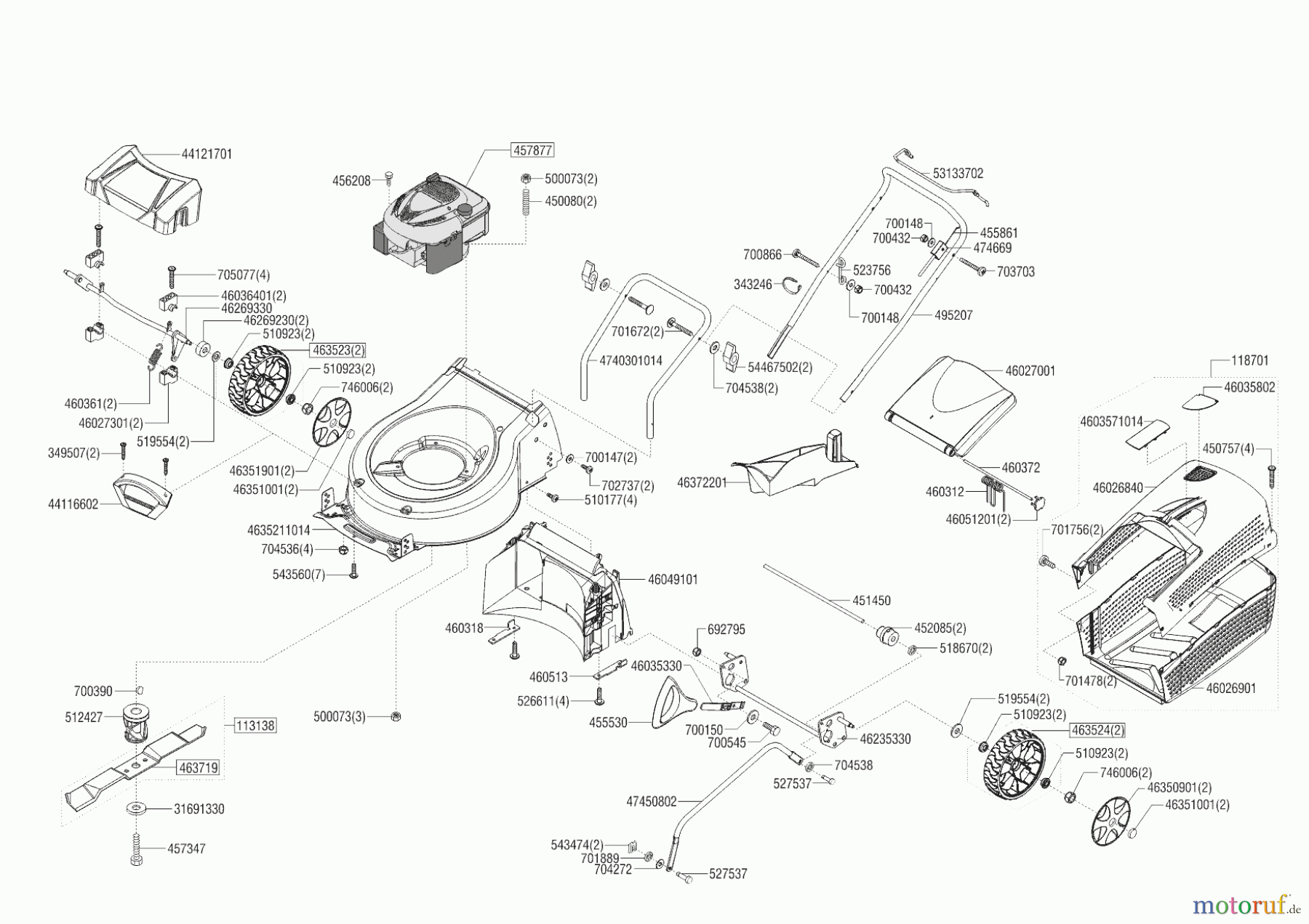 AL-KO Gartentechnik Benzinrasenmäher 42.1 P-A COMFORT ab 04/2021 Seite 1