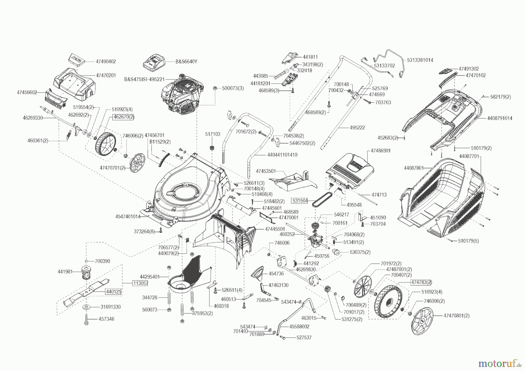  AL-KO Gartentechnik Benzinrasenmäher 46.0 SPI-B COMFORT  ab 09/2021 Seite 1