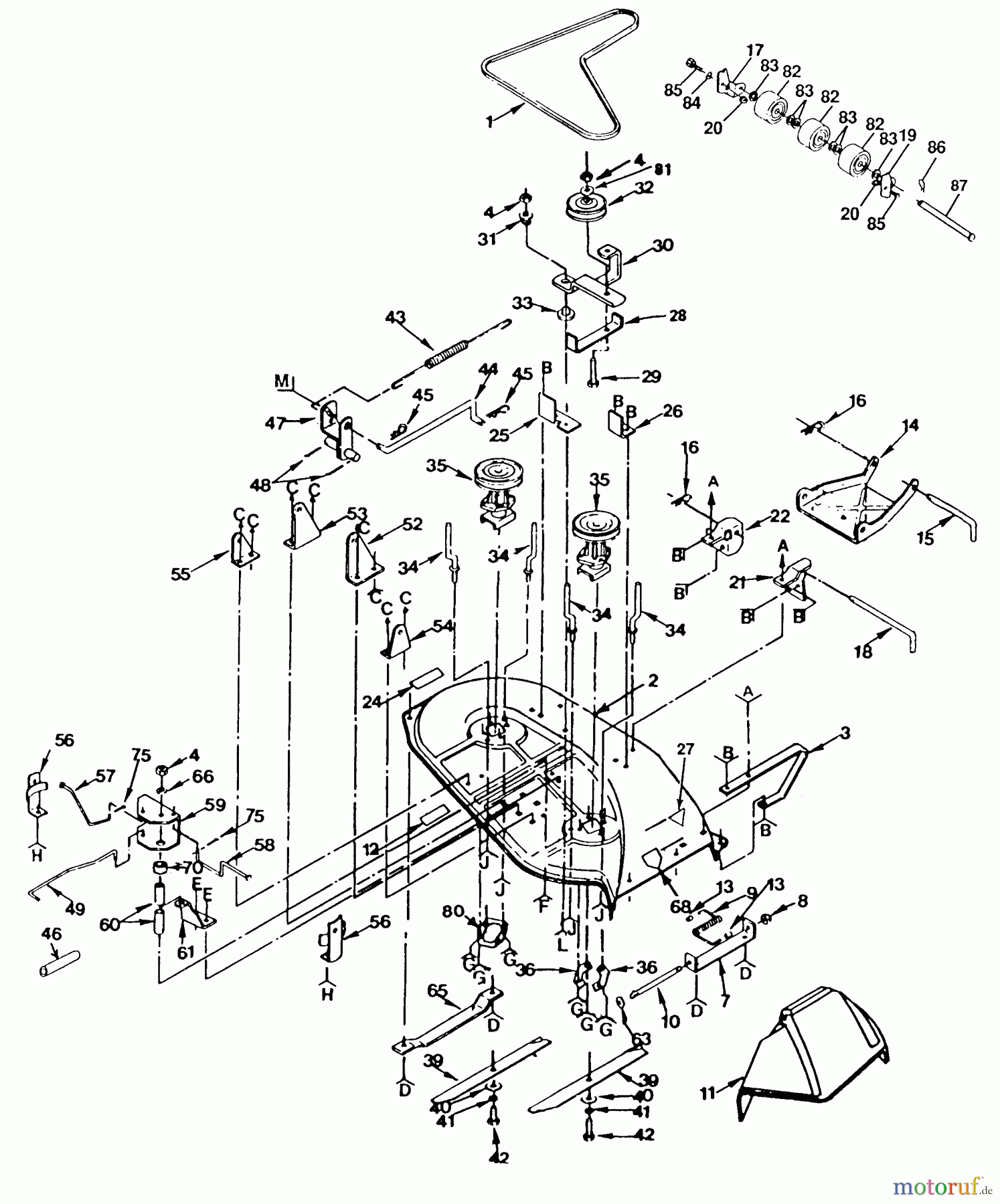 Husqvarna Rasen und Garten Traktoren YT 120 (954000061) - Husqvarna Yard Tractor (1990-01 & After) Mower (Part 1)