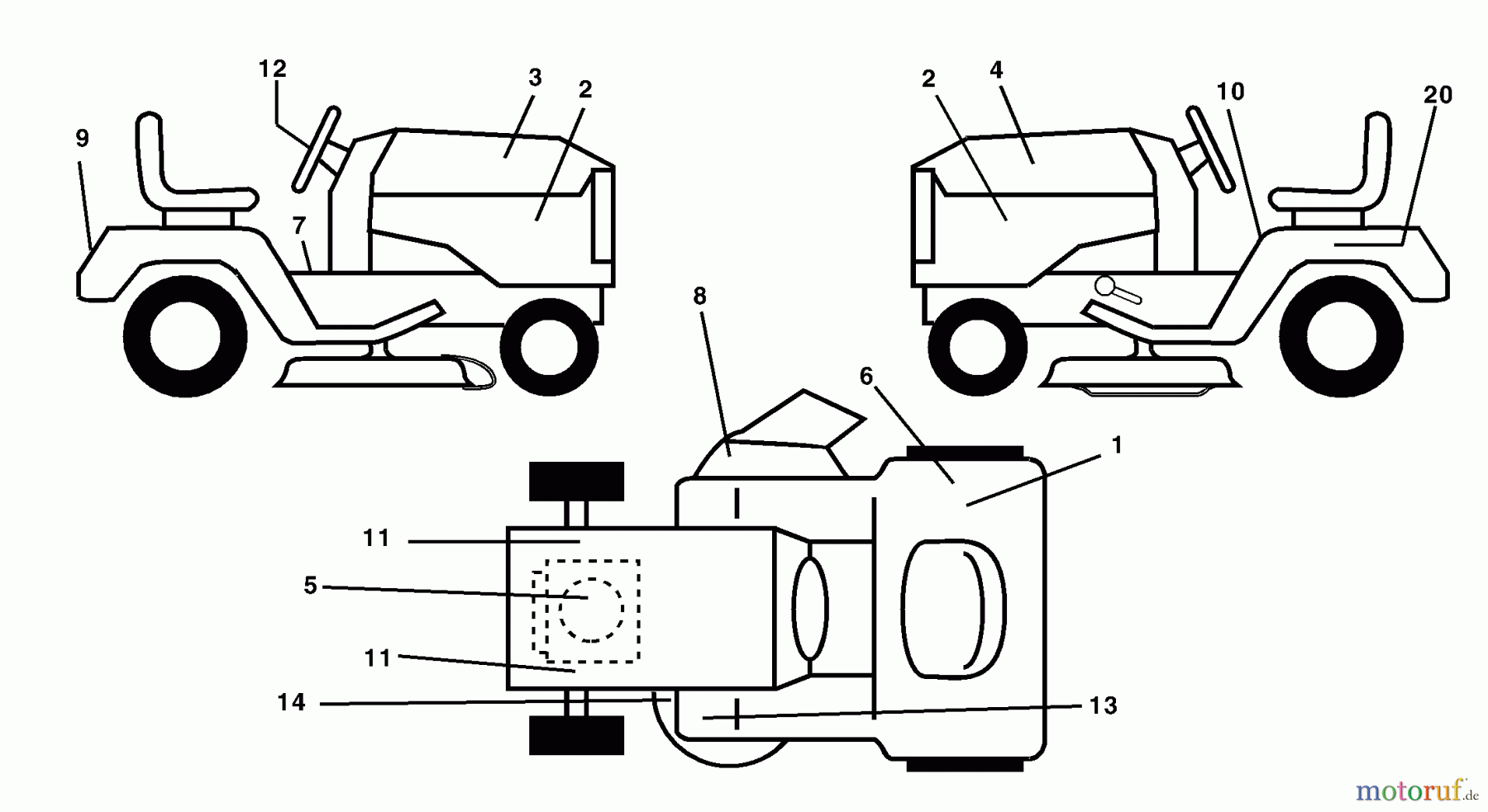 Husqvarna Rasen und Garten Traktoren YTH 130 (954170026) (HEYTH130K) - Husqvarna Yard Tractor (2000-10 to 2001-01) Decals