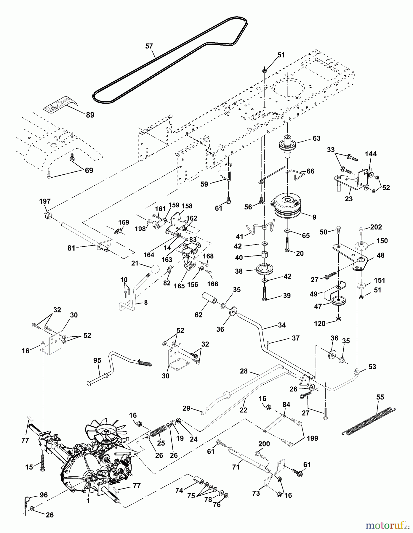  Husqvarna Rasen und Garten Traktoren YTH 1542B (954567048) - Husqvarna Yard Tractor (2001-01 & After) Drive