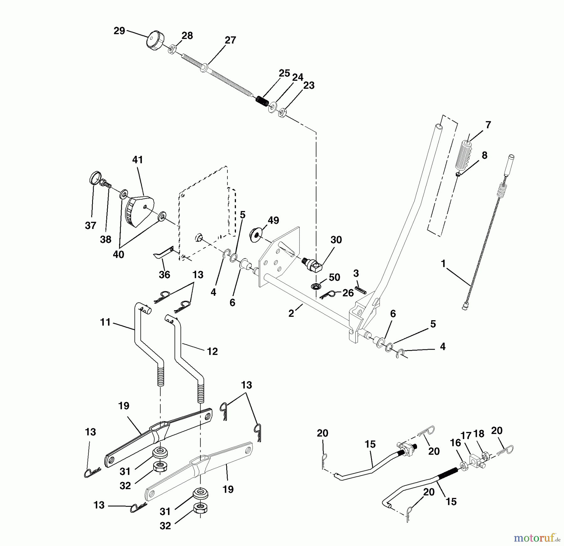 Husqvarna Rasen und Garten Traktoren YTH 1542XPF (954567253) - Husqvarna Yard Tractor (2002-02 & After) Mower Lift