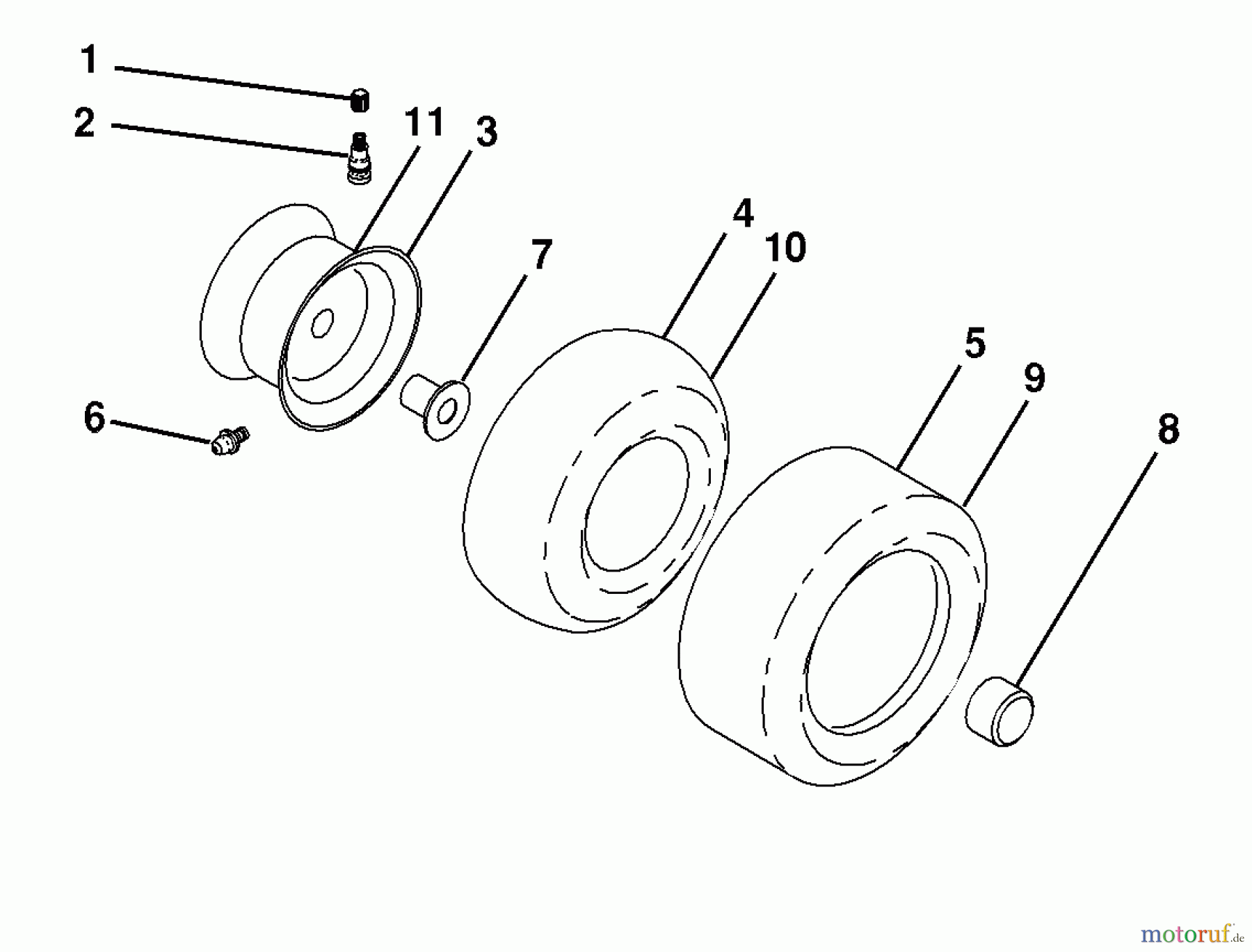  Husqvarna Rasen und Garten Traktoren YTH 1542XPT (96043000604) - Husqvarna Yard Tractor (2008-01 & After) Wheels and Tires