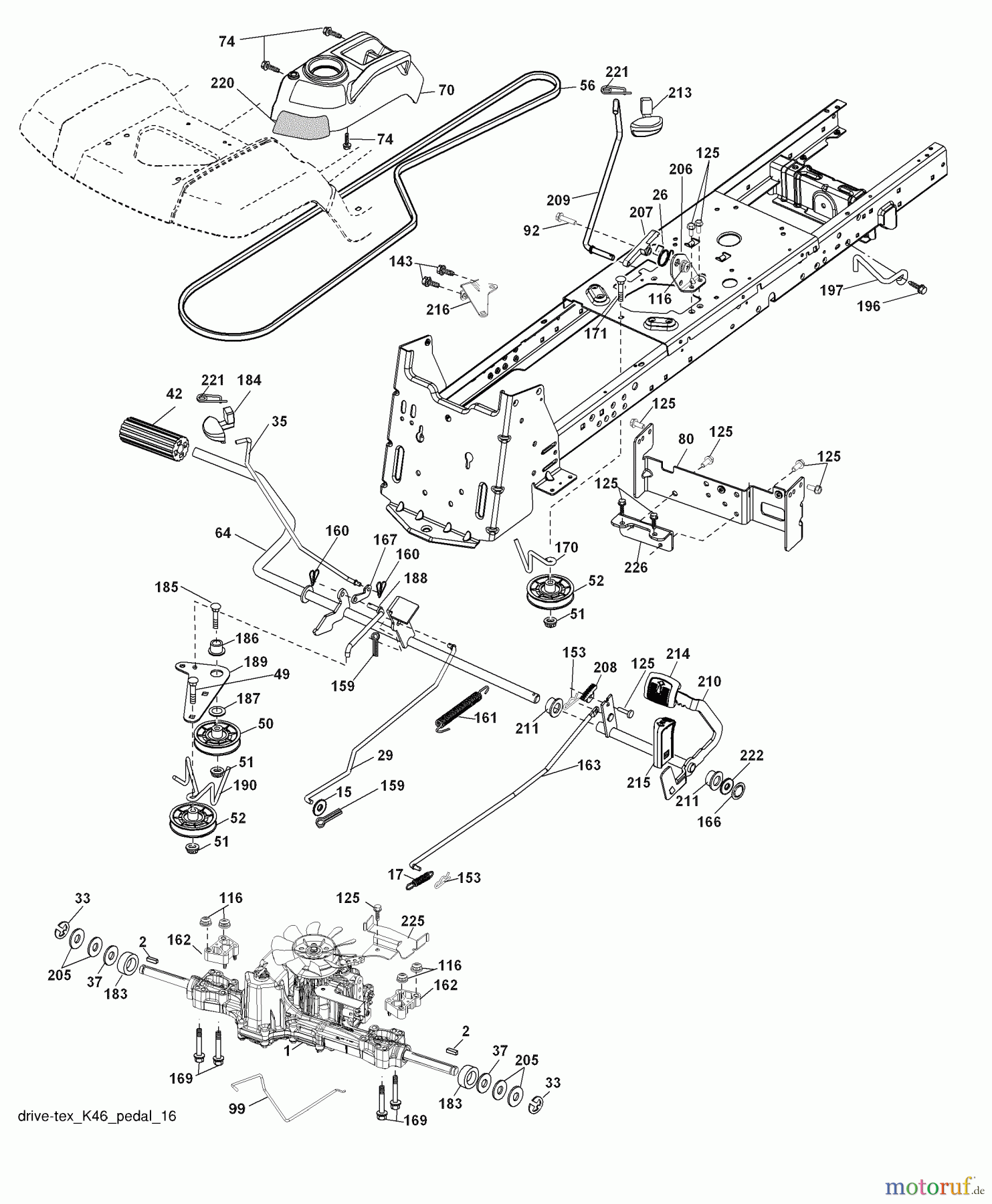  Husqvarna Rasen und Garten Traktoren YTH 1542XPT (96043005100) - Husqvarna Yard Tractor (2007-12 & After) (California) Drive