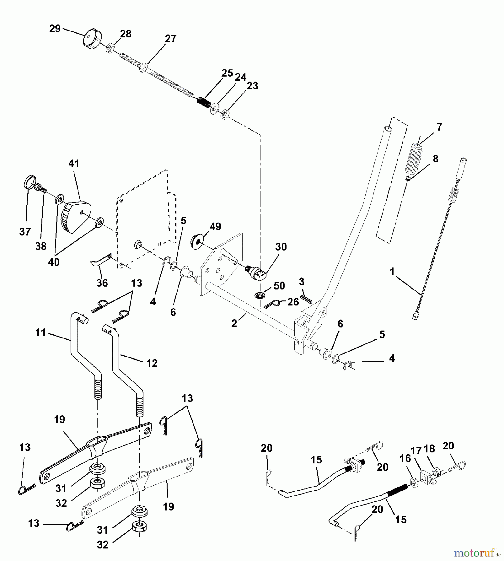 Husqvarna Rasen und Garten Traktoren YTH 1746B (954567055) - Husqvarna Yard Tractor (2001-01 & After) Mower Lift