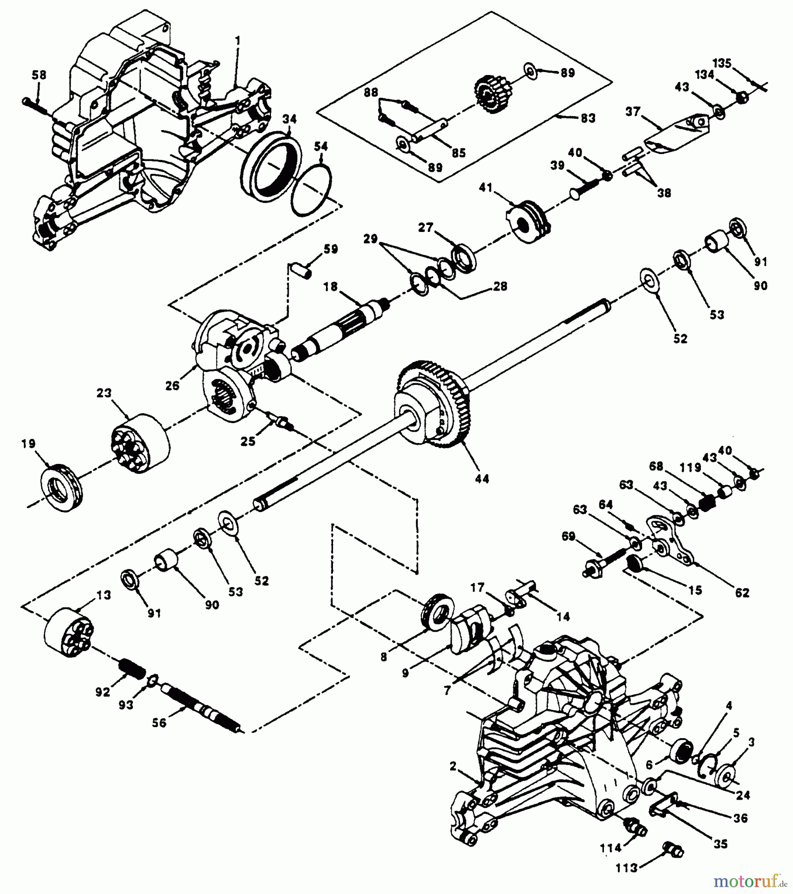 Husqvarna Rasen und Garten Traktoren YTH 180 (954002761) (HC18VH42A) - Husqvarna Yard Tractor (1994-10 & After) Hydro-Gear Transaxle