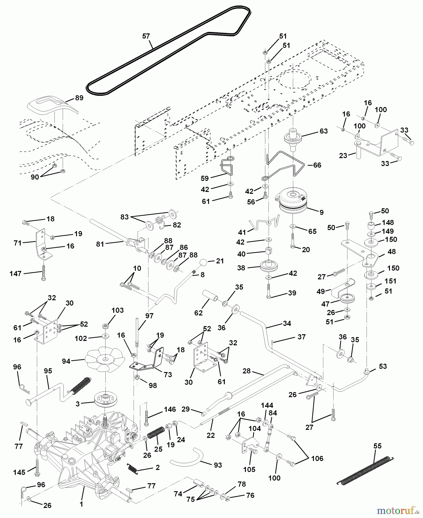  Husqvarna Rasen und Garten Traktoren YTH 180 (954140010E) - Husqvarna Yard Tractor (1998-06 & After) Drive