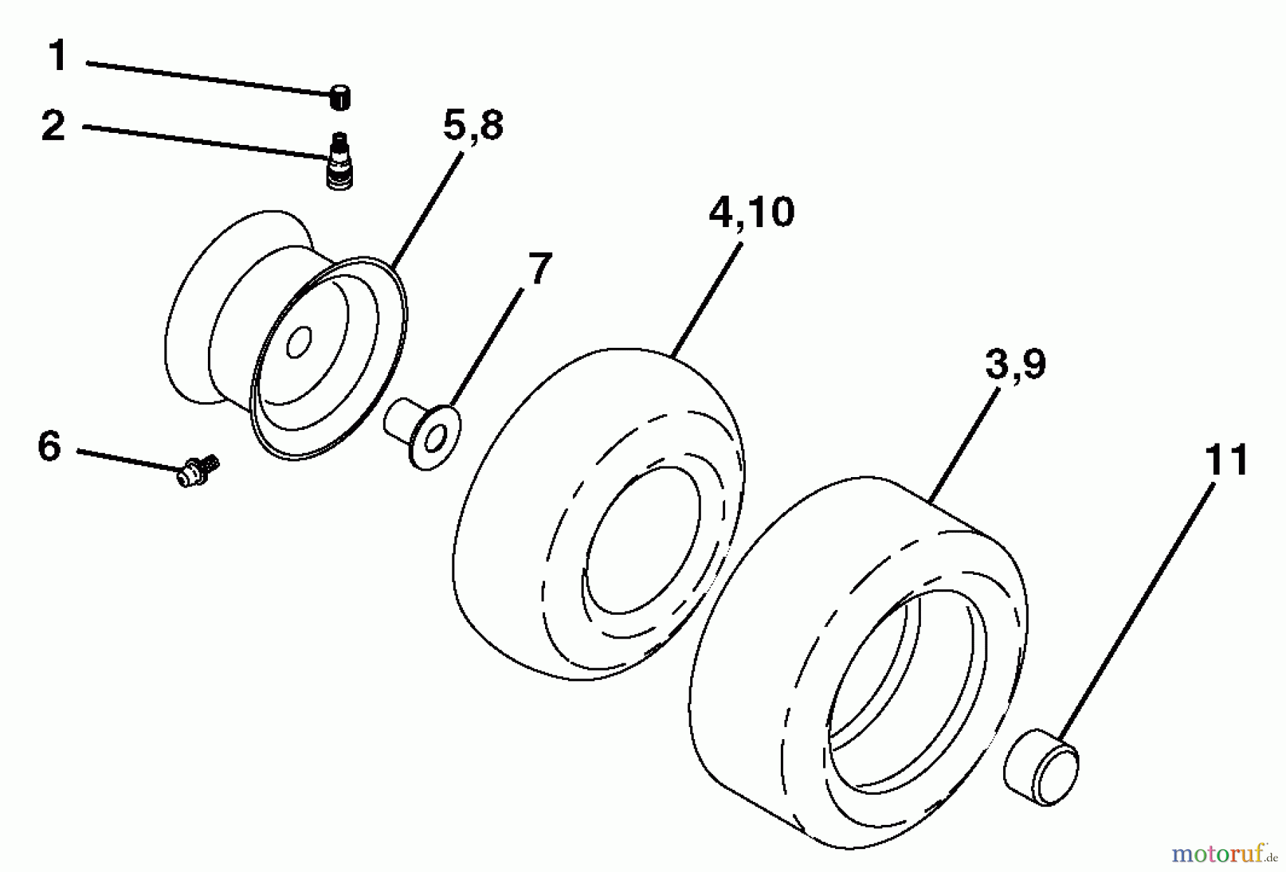  Husqvarna Rasen und Garten Traktoren YTH 1842 (96013000201) - Husqvarna Yard Tractor (2005-01 & After) Wheels And Tires