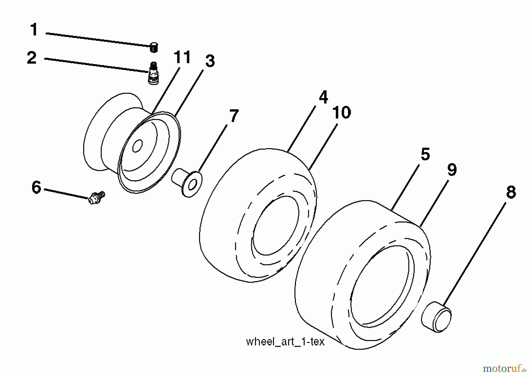 Husqvarna Rasen und Garten Traktoren YTH 20B42T (96043002002) - Husqvarna Yard Tractor (2006-03 & After) Wheels and Tires