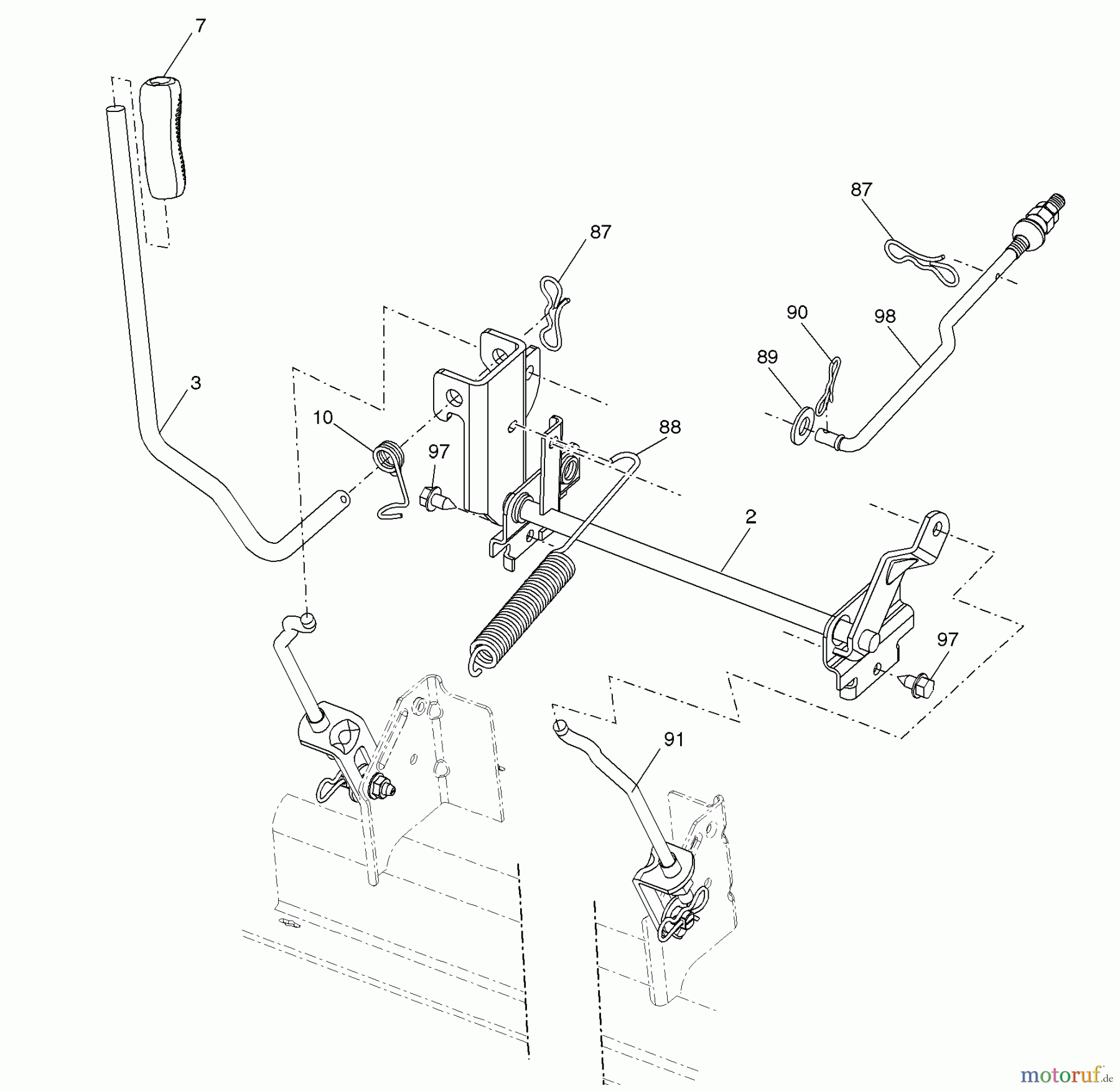 Husqvarna Rasen und Garten Traktoren YTH 20B42T (96043002003) - Husqvarna Yard Tractor (2006-08 & After) Mower Lift