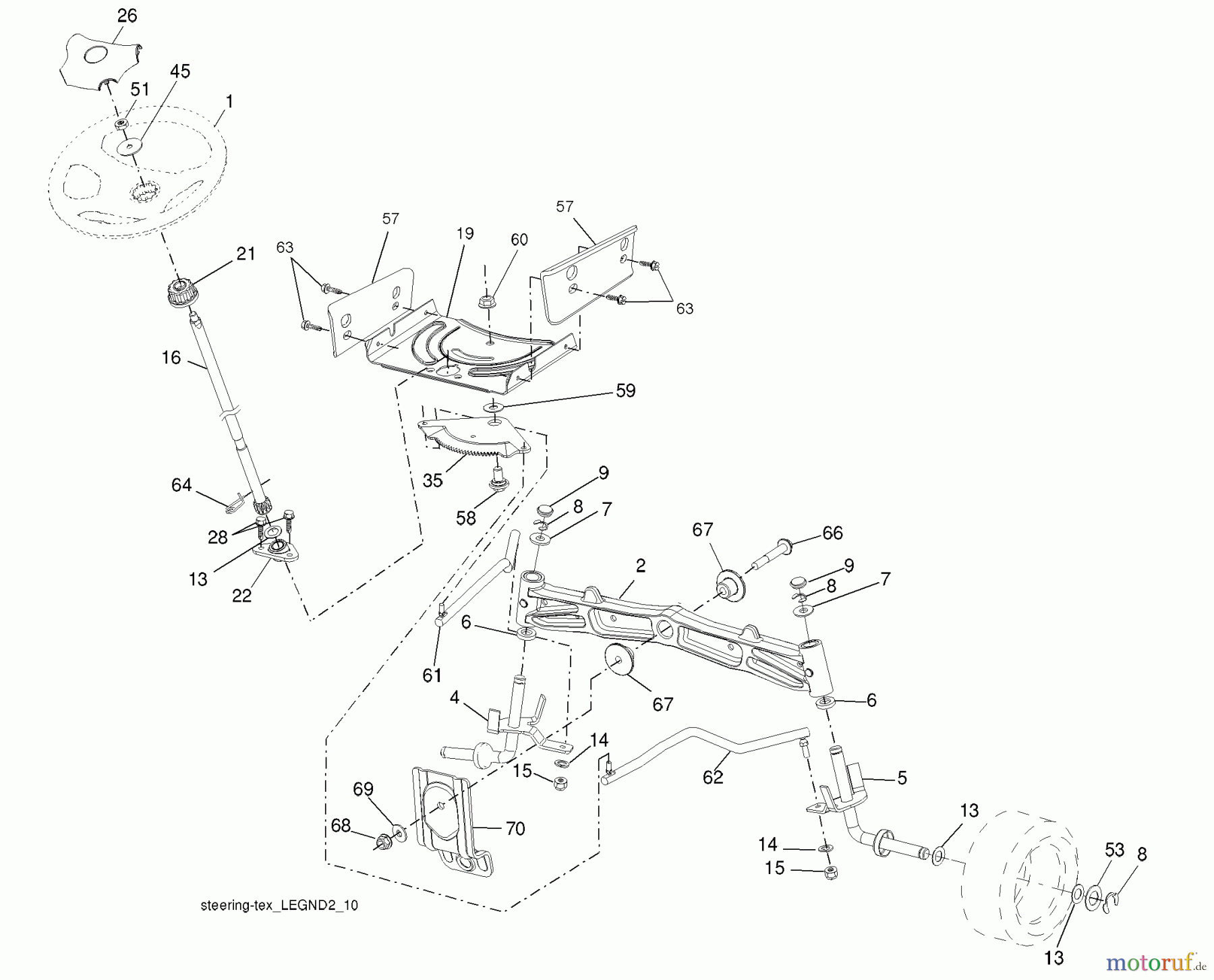 Husqvarna Rasen und Garten Traktoren YTH 20K46 (96043003301) - Husqvarna Yard Tractor (2008-01 & After) Steering Assembly