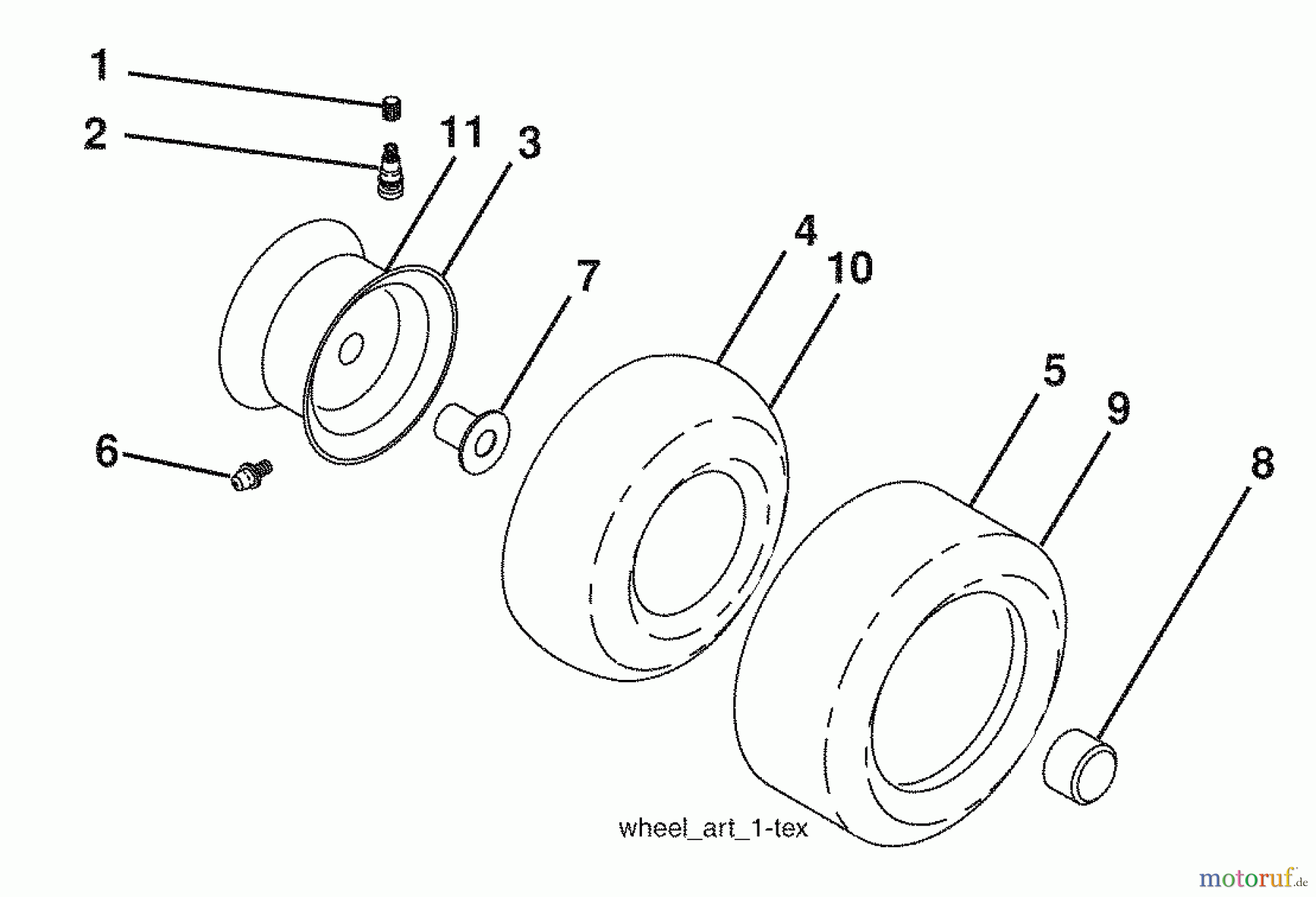 Husqvarna Rasen und Garten Traktoren YTH 20K46 (96043003302) - Husqvarna Yard Tractor (2009-05 & After) Wheels And Tires
