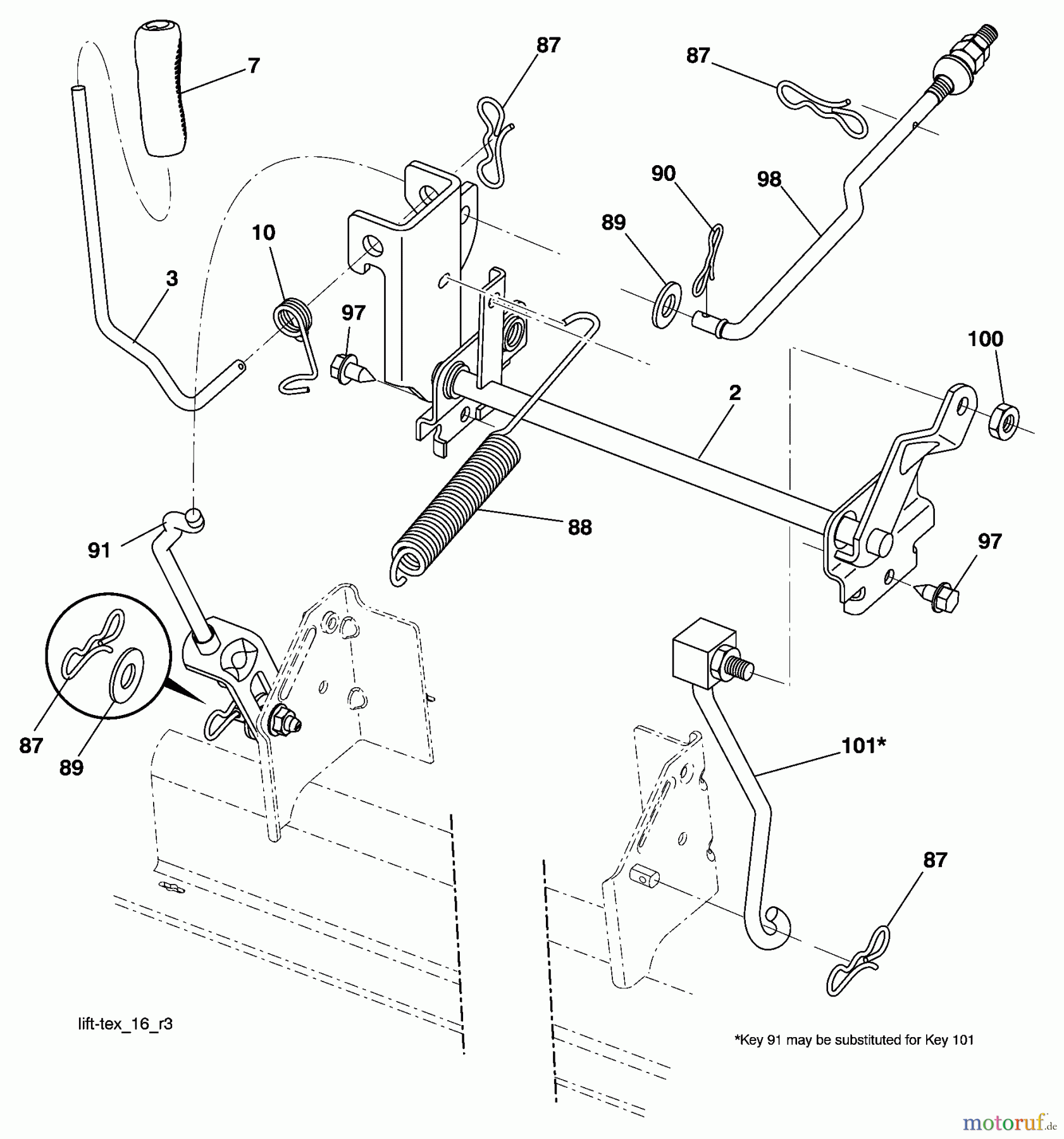  Husqvarna Rasen und Garten Traktoren YTH 20K46 (96045001800) - Husqvarna Yard Tractor (2009-05 & After) Mower Lift