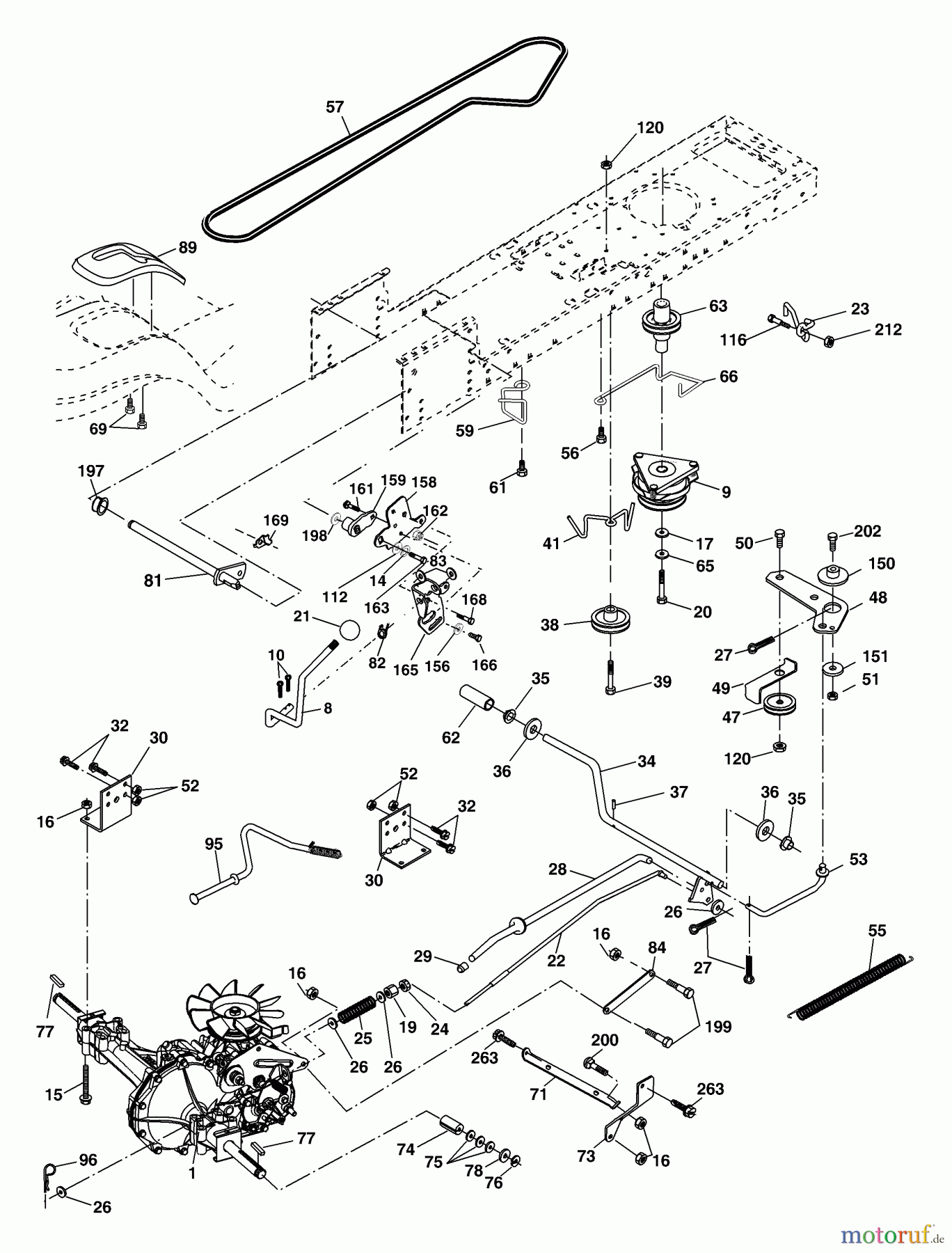  Husqvarna Rasen und Garten Traktoren YTH 2148 (954572035) (LO21H48G) - Husqvarna Yard Tractor (2004-04 to 2004-03) Drive