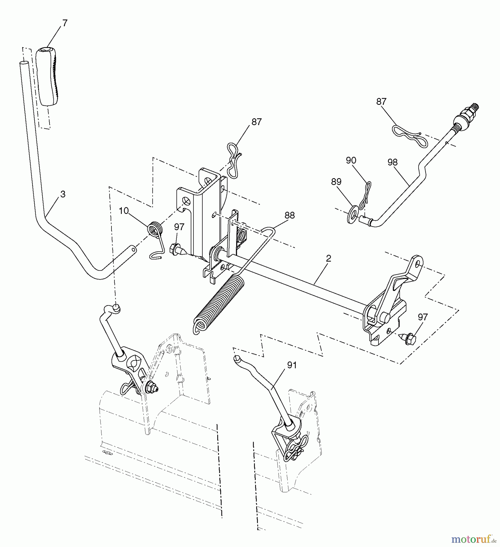 Husqvarna Rasen und Garten Traktoren YTH 2242T (917.279181) - Husqvarna Yard Tractor (2006-05 & After) (Sears Craftsman) Mower Lift