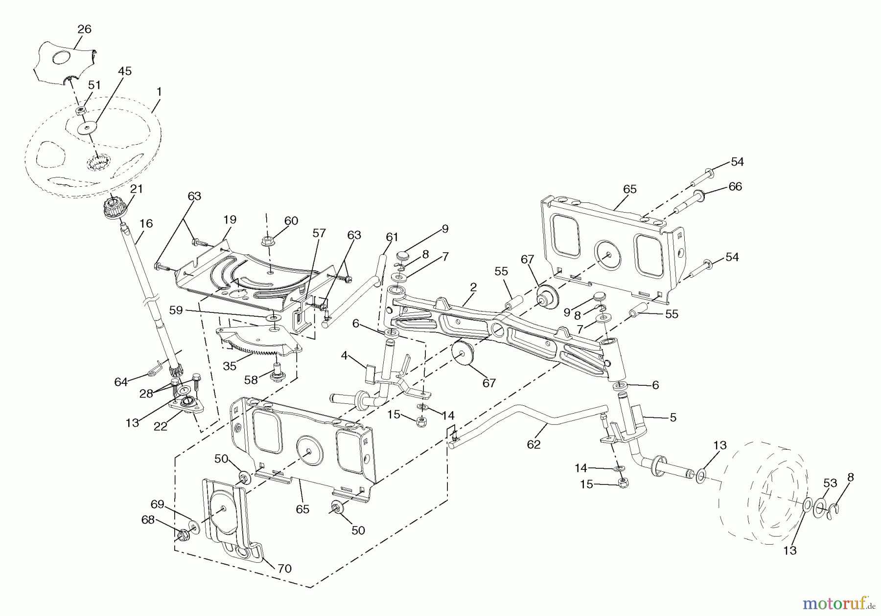  Husqvarna Rasen und Garten Traktoren YTH 2242T (917.279181) - Husqvarna Yard Tractor (2006-05 & After) (Sears Craftsman) Steering Assembly