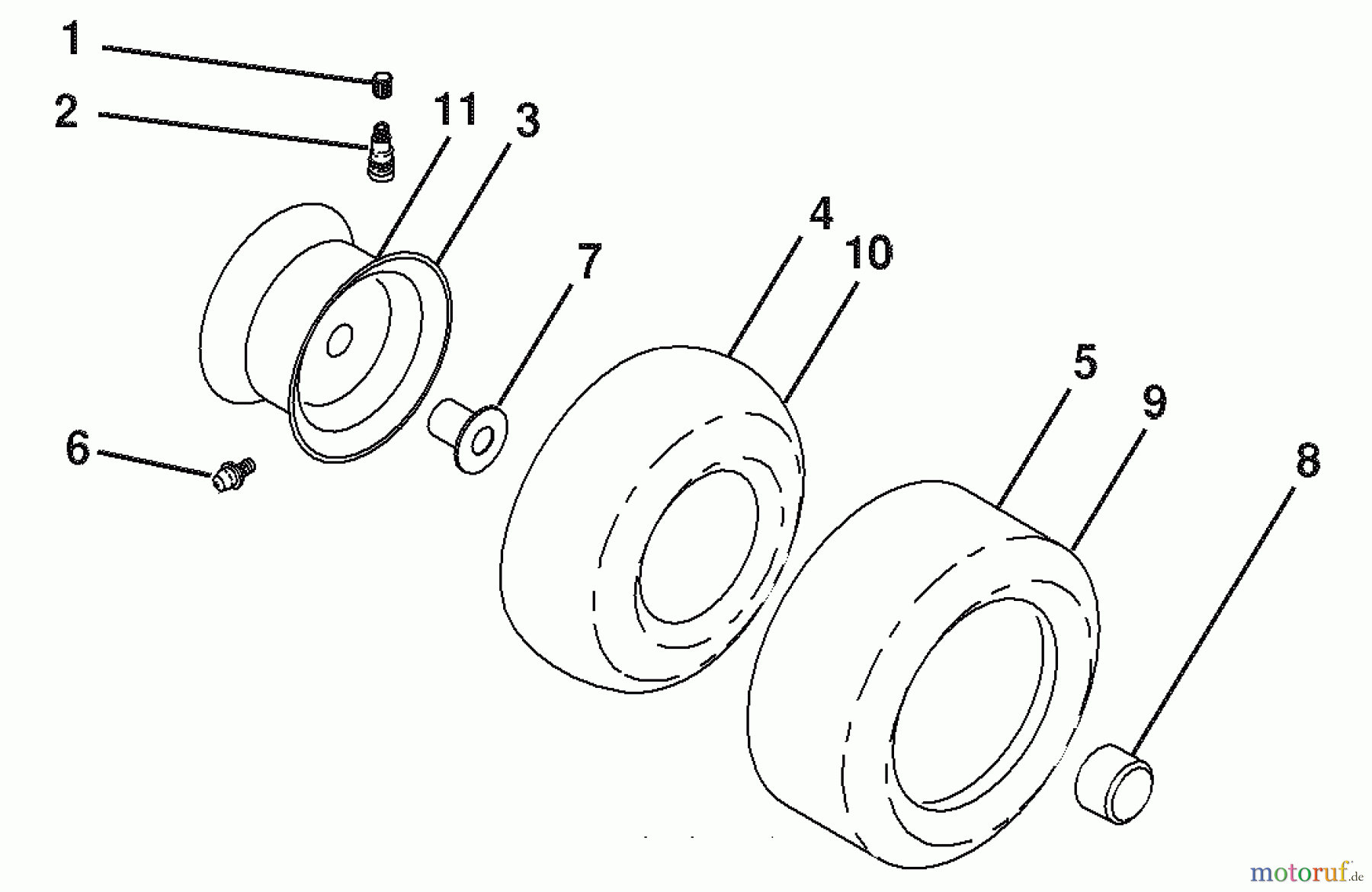  Husqvarna Rasen und Garten Traktoren YTH 2242T (96043002102) - Husqvarna Yard Tractor (2008-01 & After) Wheels and Tires