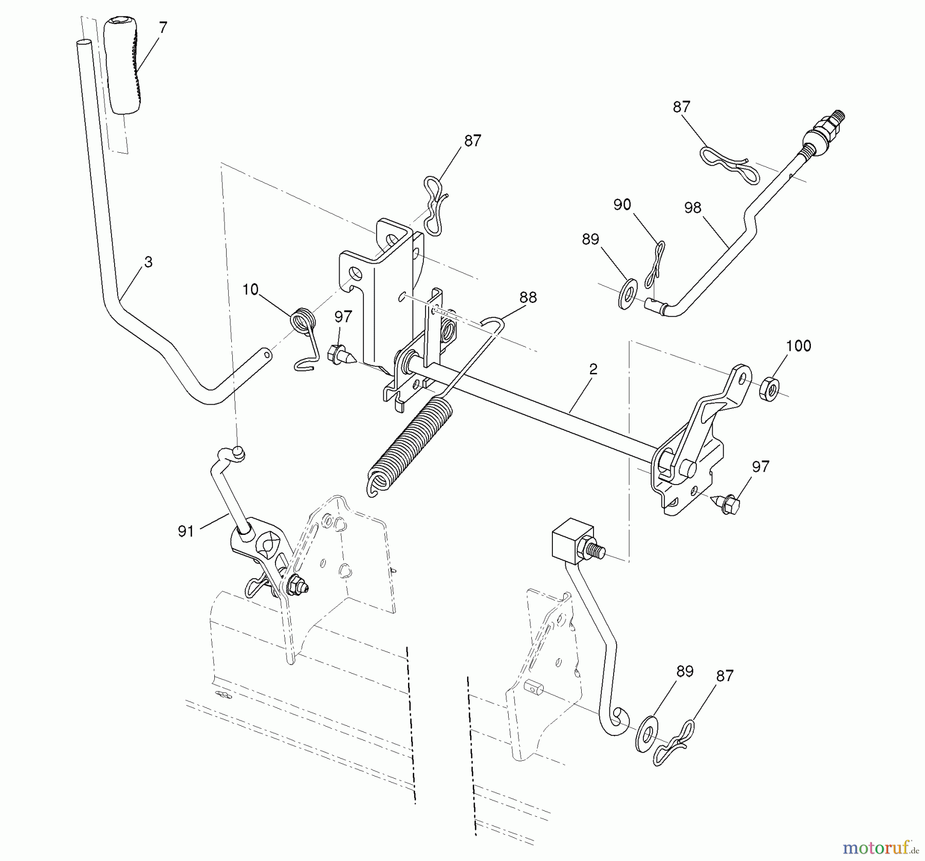 Husqvarna Rasen und Garten Traktoren YTH 2246 (96043003700) - Husqvarna Yard Tractor (2006-11 & After) Mower Lift