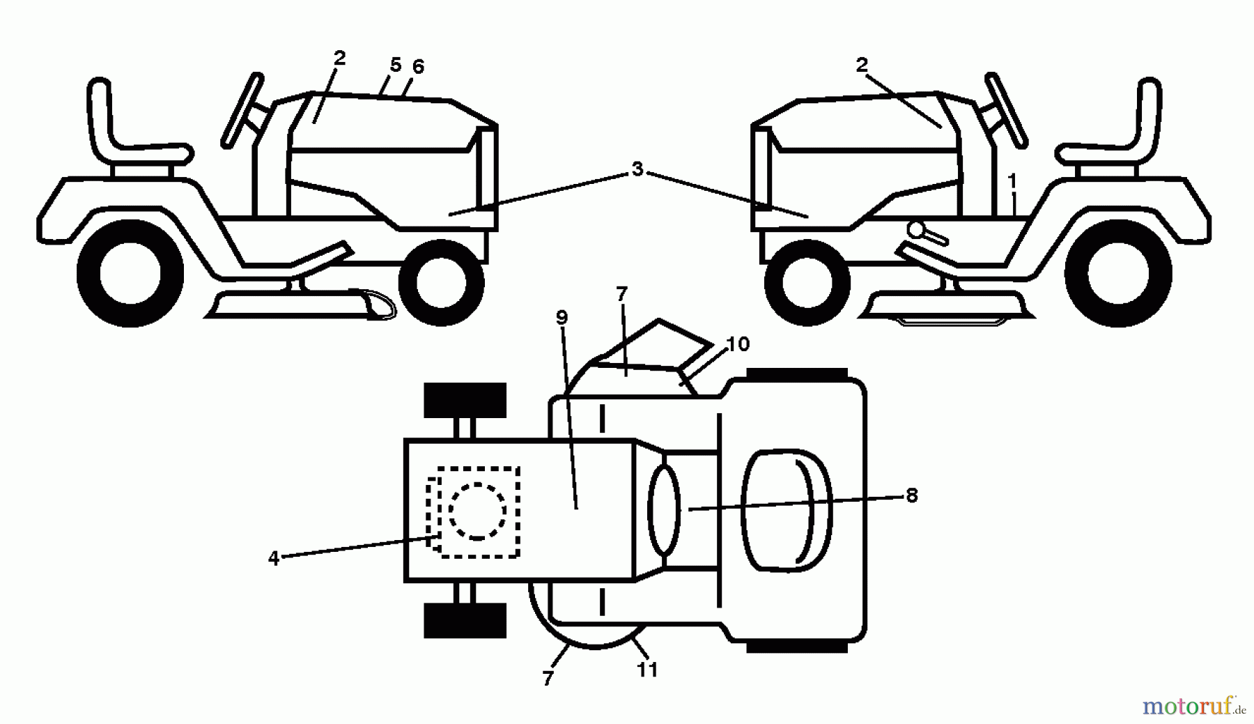 Husqvarna Rasen und Garten Traktoren YTH 22V42LS (96043012600) - Husqvarna Yard Tractor (2010-10 & After) DECALS