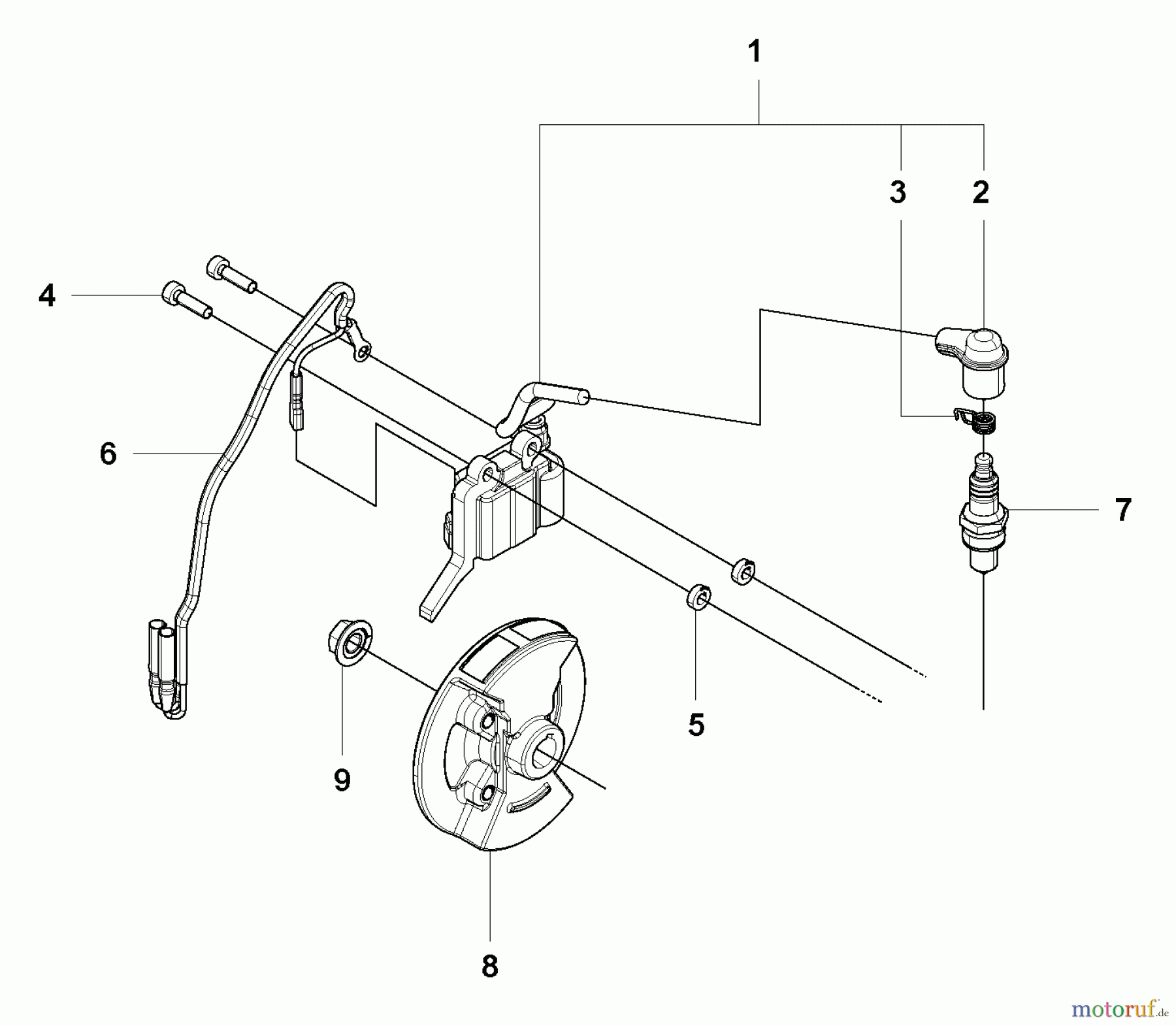  Husqvarna Bläser / Sauger / Häcksler / Mulchgeräte 130 BT - Husqvarna Backpack Blower (2007-01 to 2008-09) Ignition / Flywheel