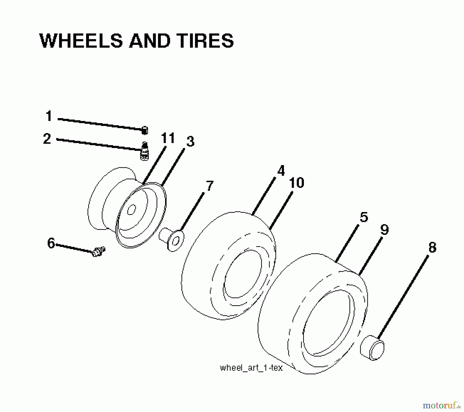 Husqvarna Rasen und Garten Traktoren YTH 22V46XLS (96043010301) - Husqvarna Yard Tractor (2012-02 & After) WHEELS TIRES