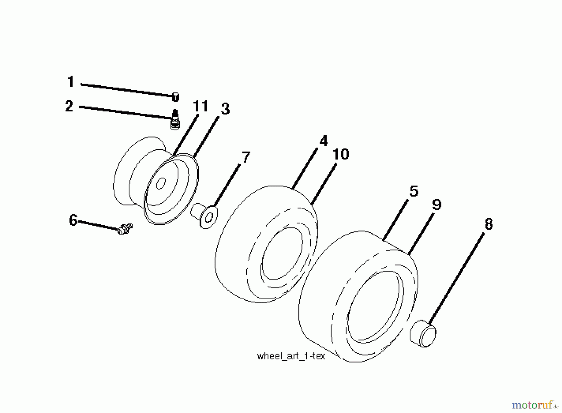  Husqvarna Rasen und Garten Traktoren YTH 2042 (96043012104) - Husqvarna Yard Tractor (2012-08 & After) WHEELS TIRES