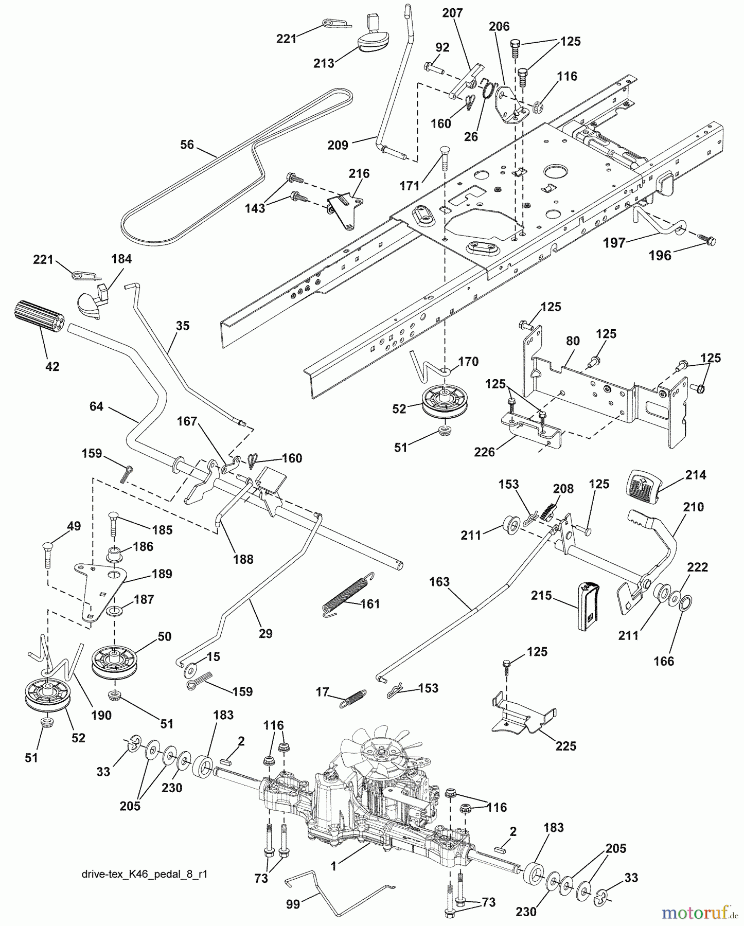 Husqvarna Rasen und Garten Traktoren YTH 2348 (917.289560) - Husqvarna Yard Tractor (2009-01 & After) (Sears Craftsman) Drive