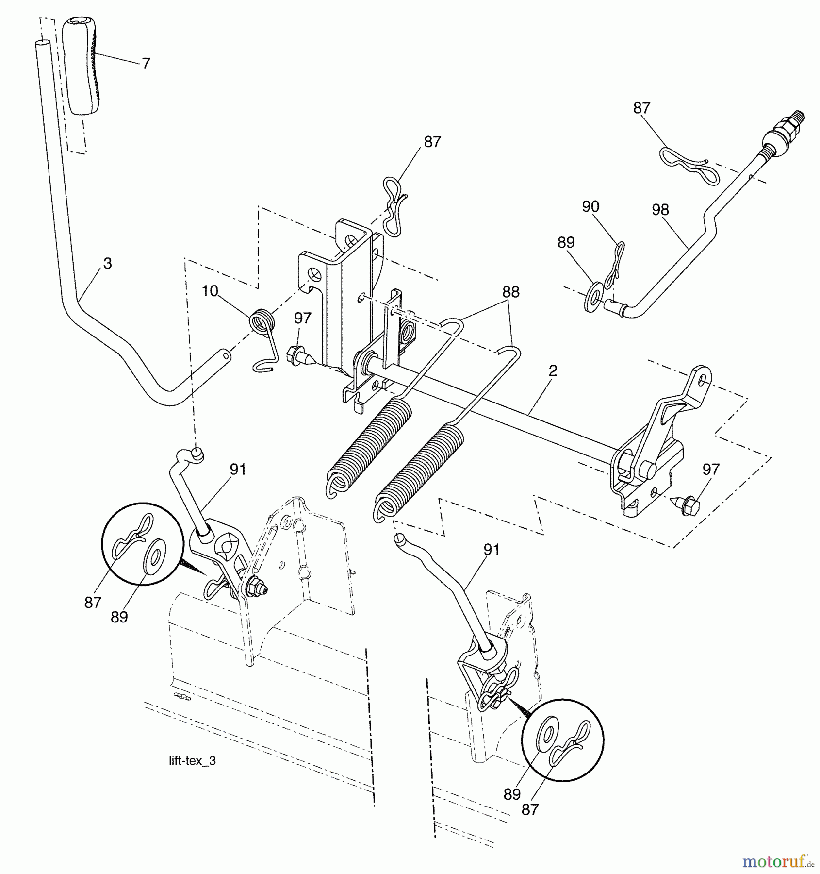 Husqvarna Rasen und Garten Traktoren YTH 2348 (96045000503) - Husqvarna Yard Tractor (2009-02 & After) Mower Lift