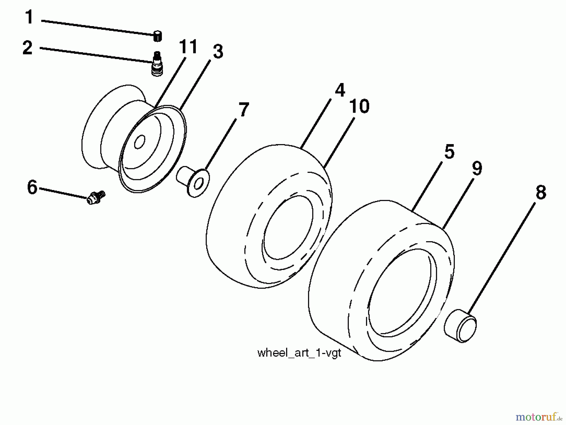 Husqvarna Rasen und Garten Traktoren YTH 2348 (96045002202) - Husqvarna Yard Tractor (2010-05 & After) Wheels and Tires