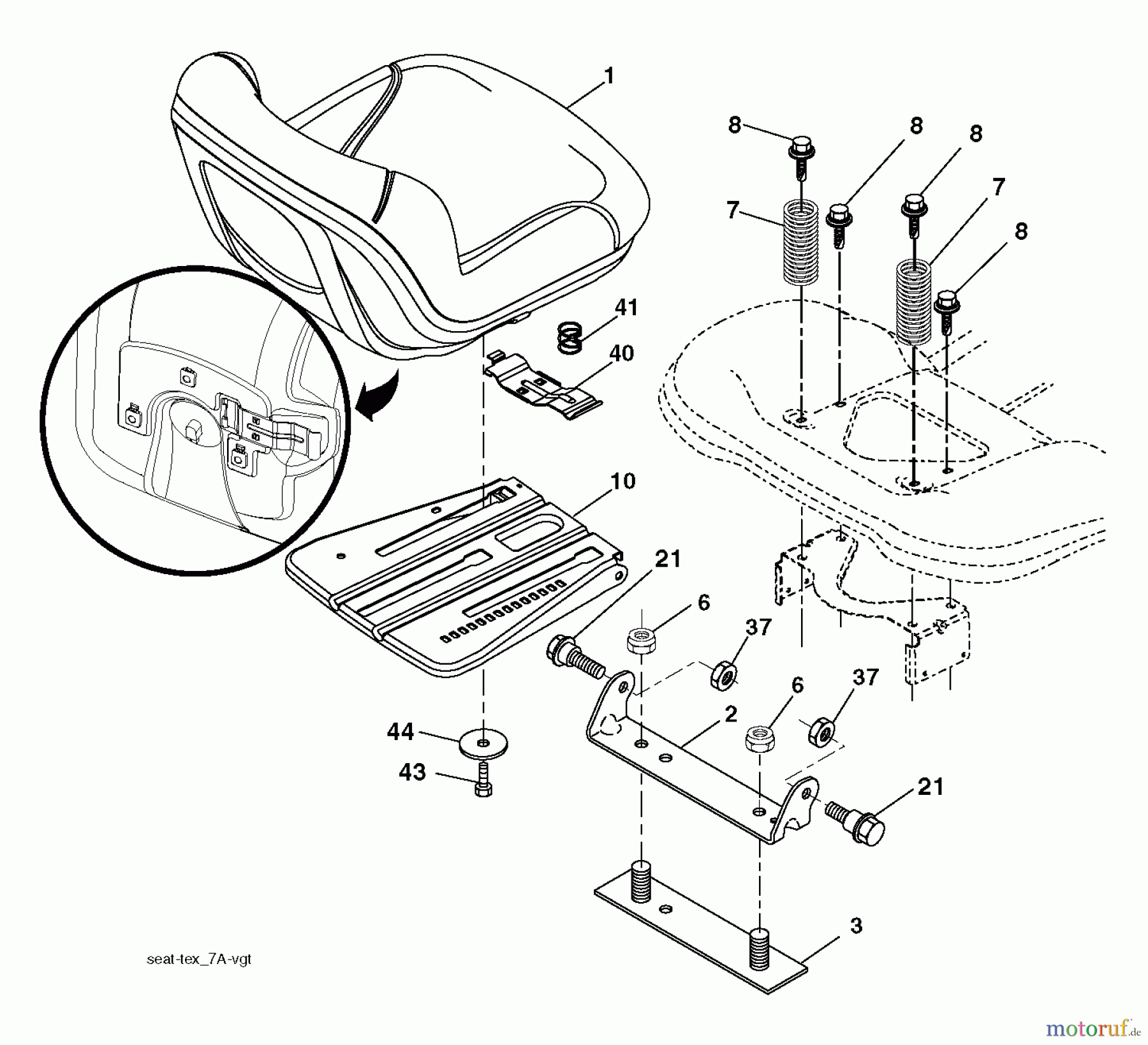  Husqvarna Rasen und Garten Traktoren YTH 23V42 (96043014700) - Husqvarna Yard Tractor (2012-09 & After) SEAT