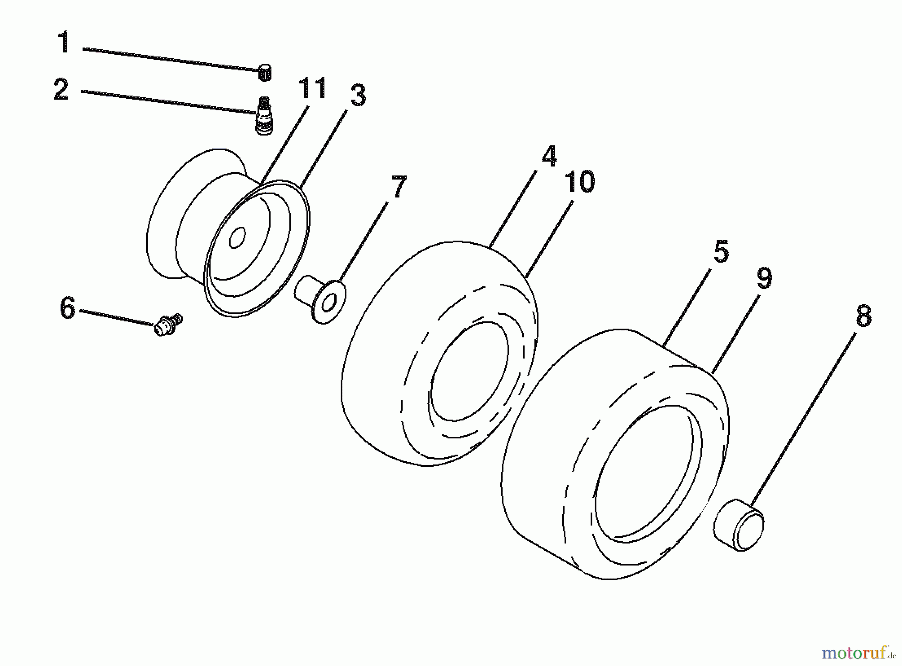  Husqvarna Rasen und Garten Traktoren YTH 2454 (96043003402) - Husqvarna Yard Tractor (2008-02 & After) Wheels and Tires