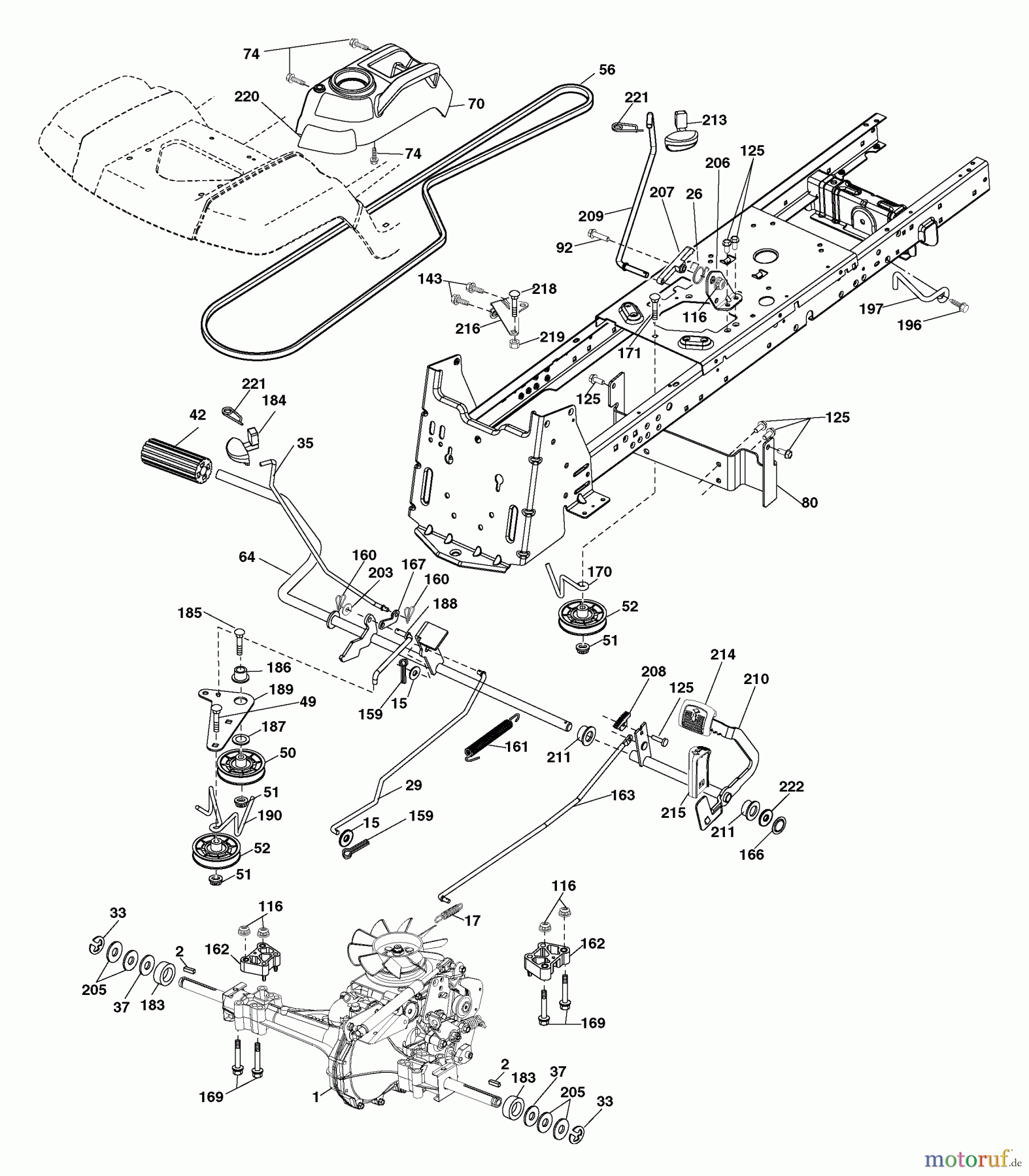 Husqvarna Rasen und Garten Traktoren YTH 2454T (917.279220) - Husqvarna Yard Tractor (2006-05 & After) (Sears Craftsman) Drive
