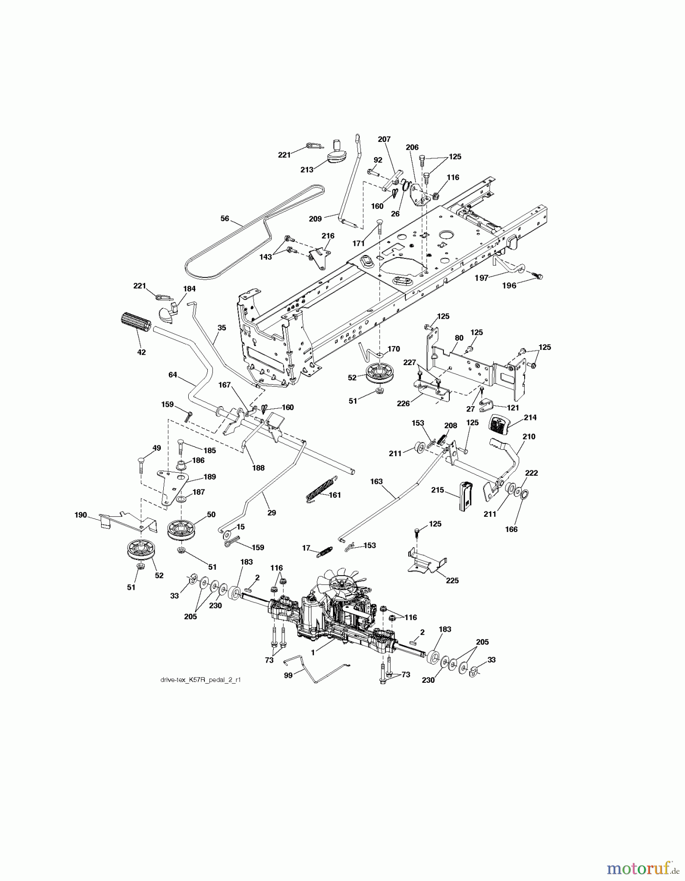 Husqvarna Rasen und Garten Traktoren YTH 24K48 (96045003501) - Husqvarna Yard Tractor (2012-11 & After) DRIVE