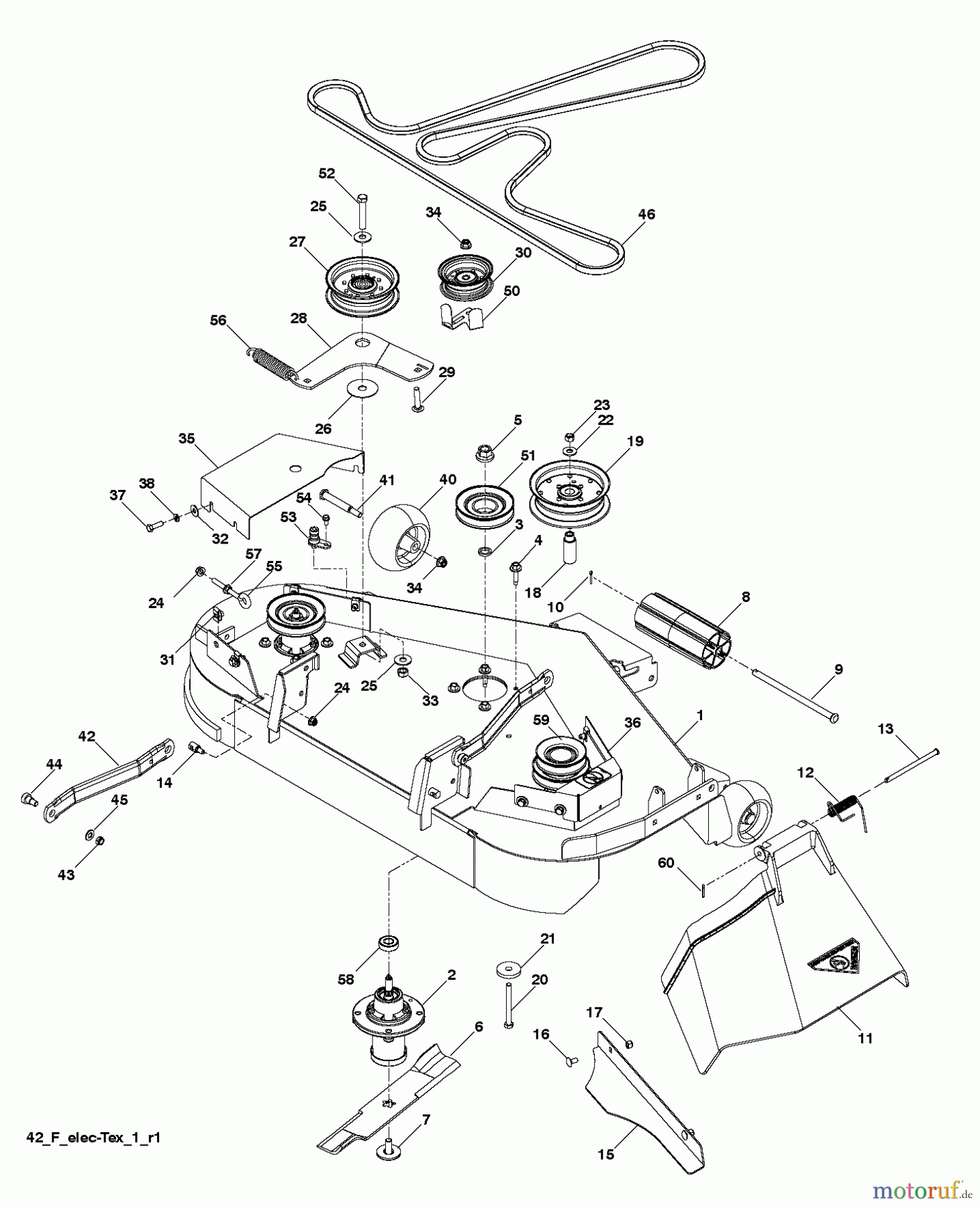  Husqvarna Rasen und Garten Traktoren YTH 24V42LS (96043011502) - Husqvarna Yard Tractor (2011-07 & After) MOWER DECK / CUTTING DECK