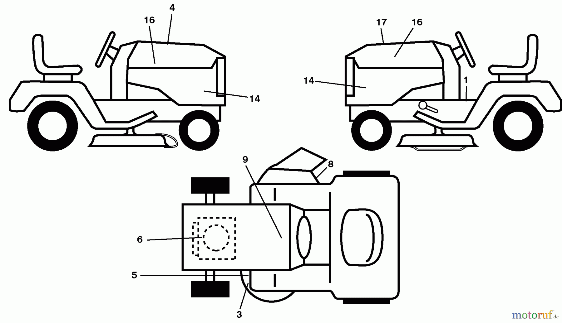  Husqvarna Rasen und Garten Traktoren YTH 24V54 (917.289640) - Husqvarna Yard Tractor (2010-04 & After) (Sears Craftsman) Decals