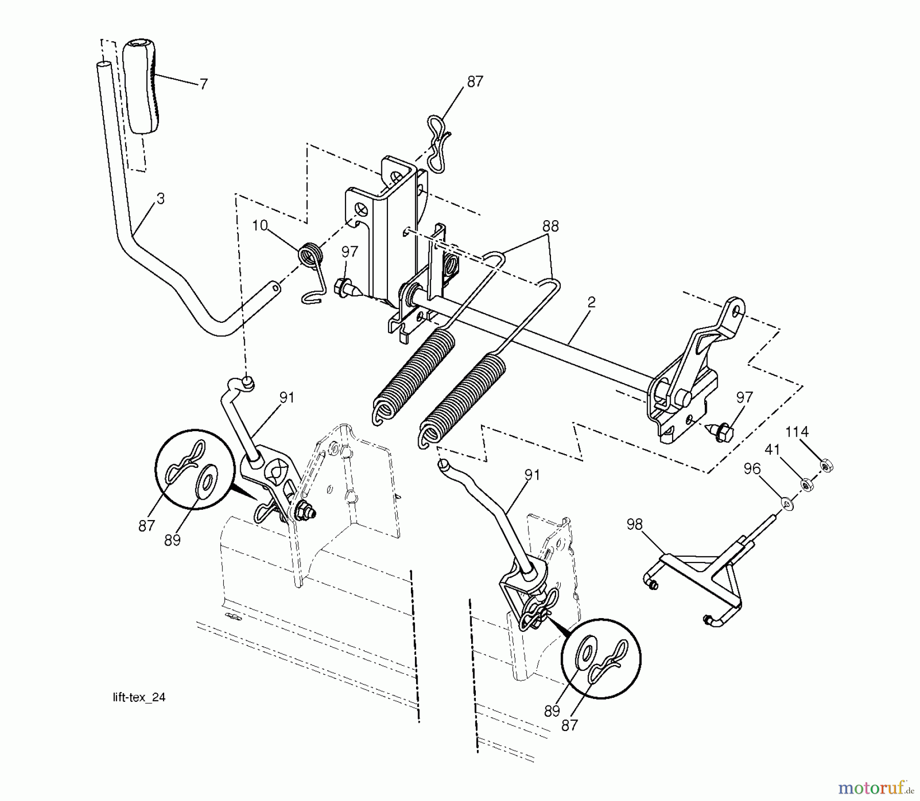  Husqvarna Rasen und Garten Traktoren YTH 2648TDRF (96041026400) - Husqvarna Yard Tractor (2011-05 & After) MOWER LIFT / DECK LIFT