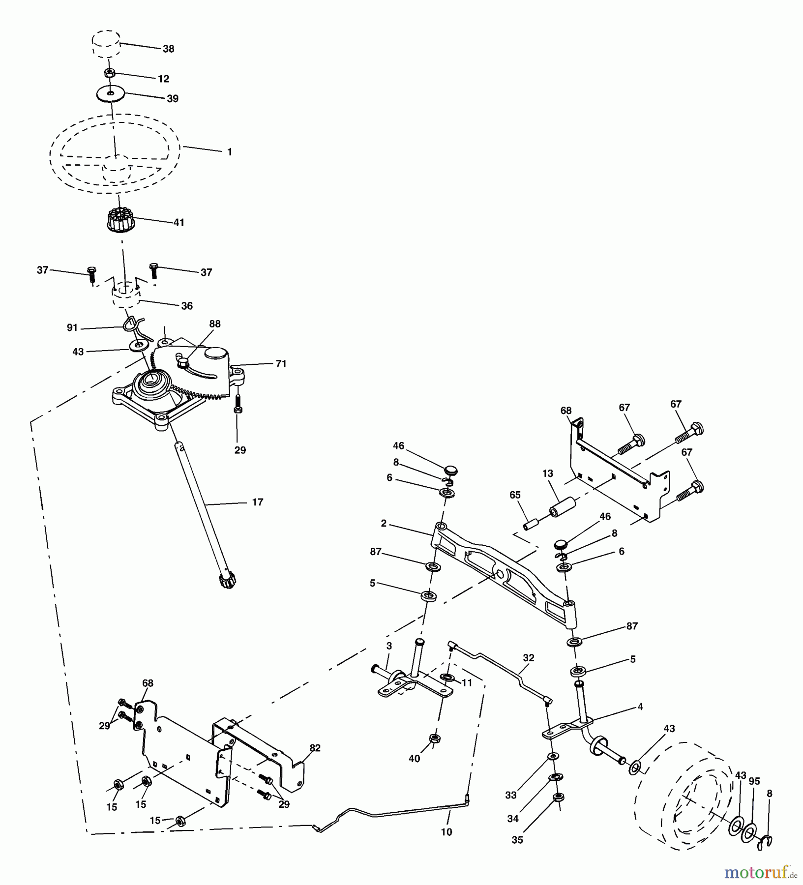  Husqvarna Rasen und Garten Traktoren YTH 1542XP - Husqvarna Yard Tractor (2003-10 & After) Steering Assembly