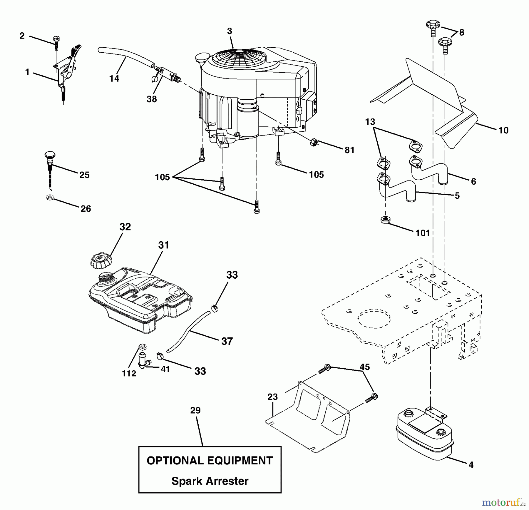  Husqvarna Rasen und Garten Traktoren YTKH 1542XPB (954568465) - Husqvarna Yard Tractor (2004-03 & After) Engine