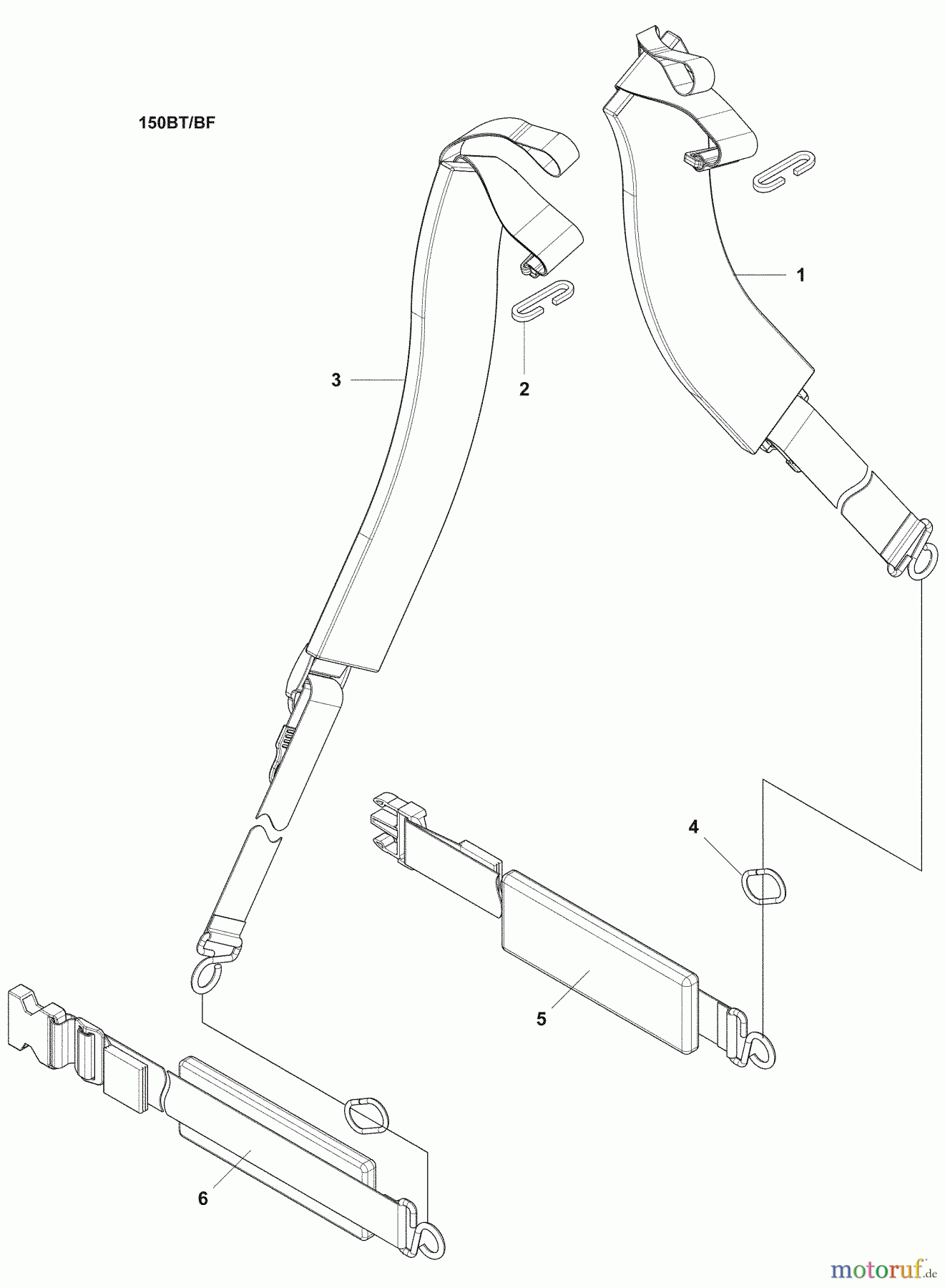  Husqvarna Bläser / Sauger / Häcksler / Mulchgeräte 150 BF - Husqvarna Backpack Blower (2008-10 & After) Harness