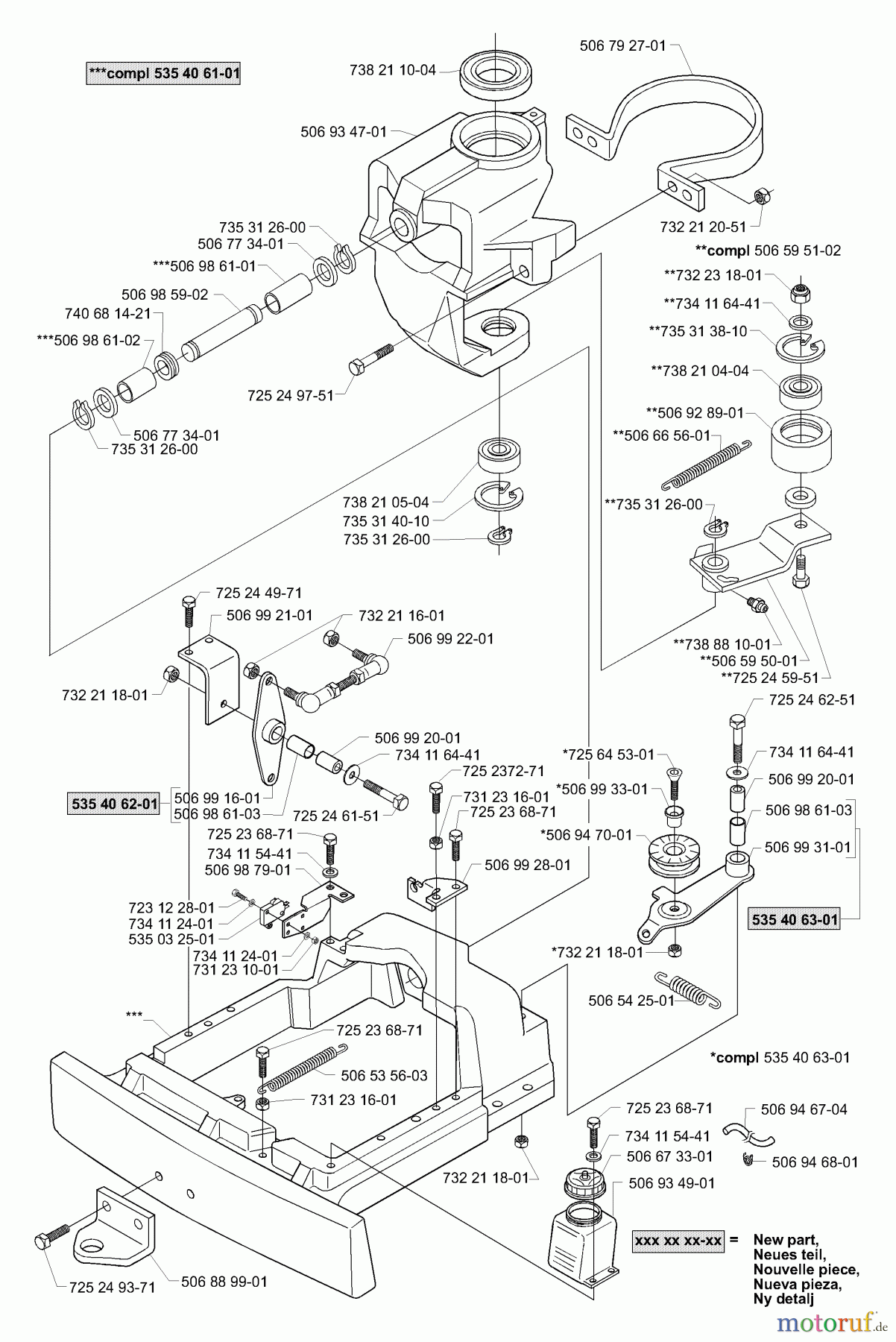  Husqvarna Reitermäher, Motor hinten Rider Pro 15 - Husqvarna Rear-Engine Rider (2001-02 to 2002-12) Rear Section