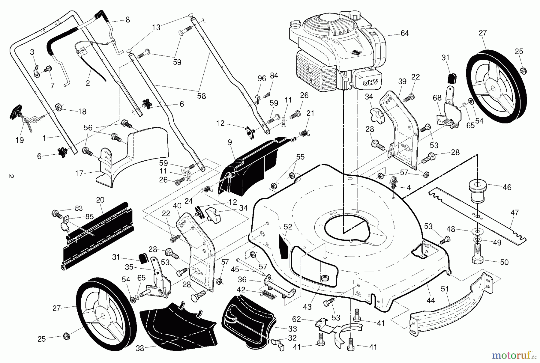 Husqvarna Rasenmäher HU 550FH (96143009600) - Husqvarna Walk-Behind Mower (2012-11 & After) FRAME