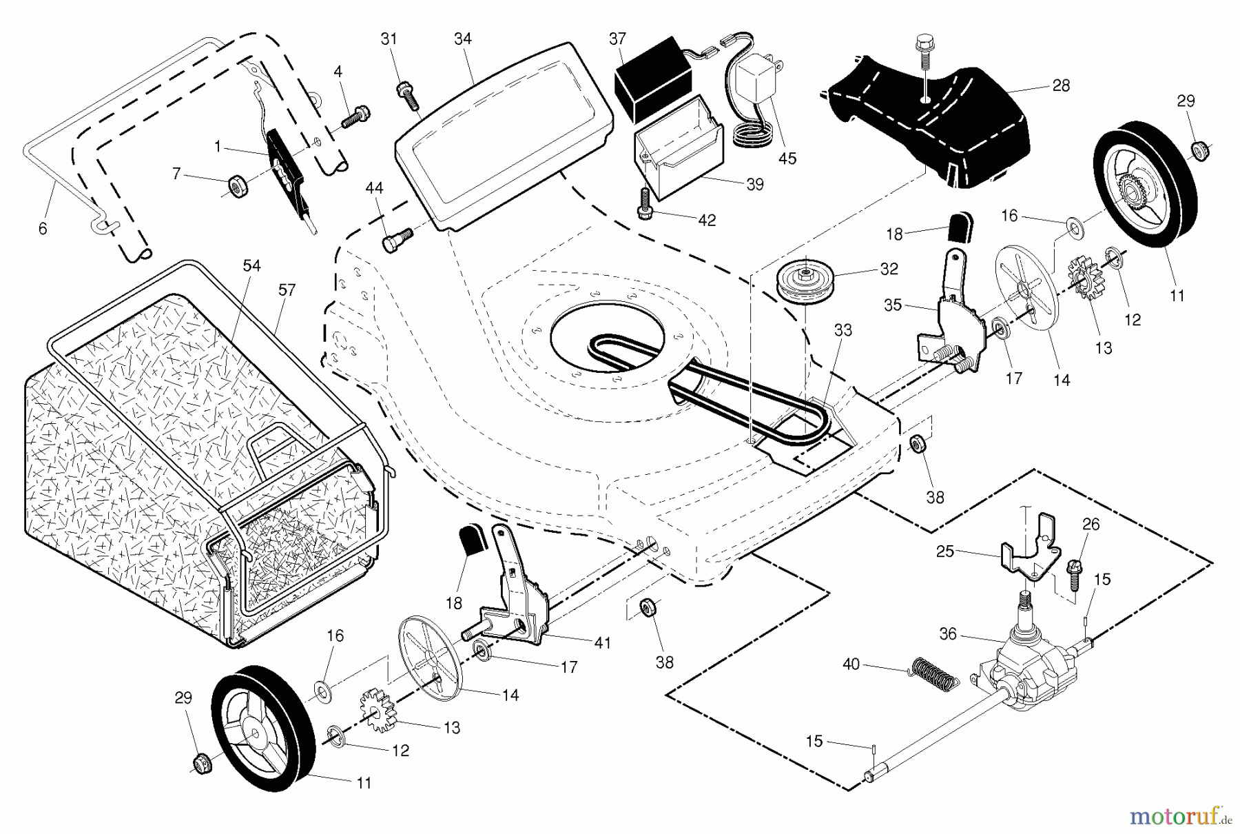 Husqvarna Rasenmäher XT 722FE (96143006105) - Husqvarna Walk-Behind Mower (2012-02 & After) DRIVE