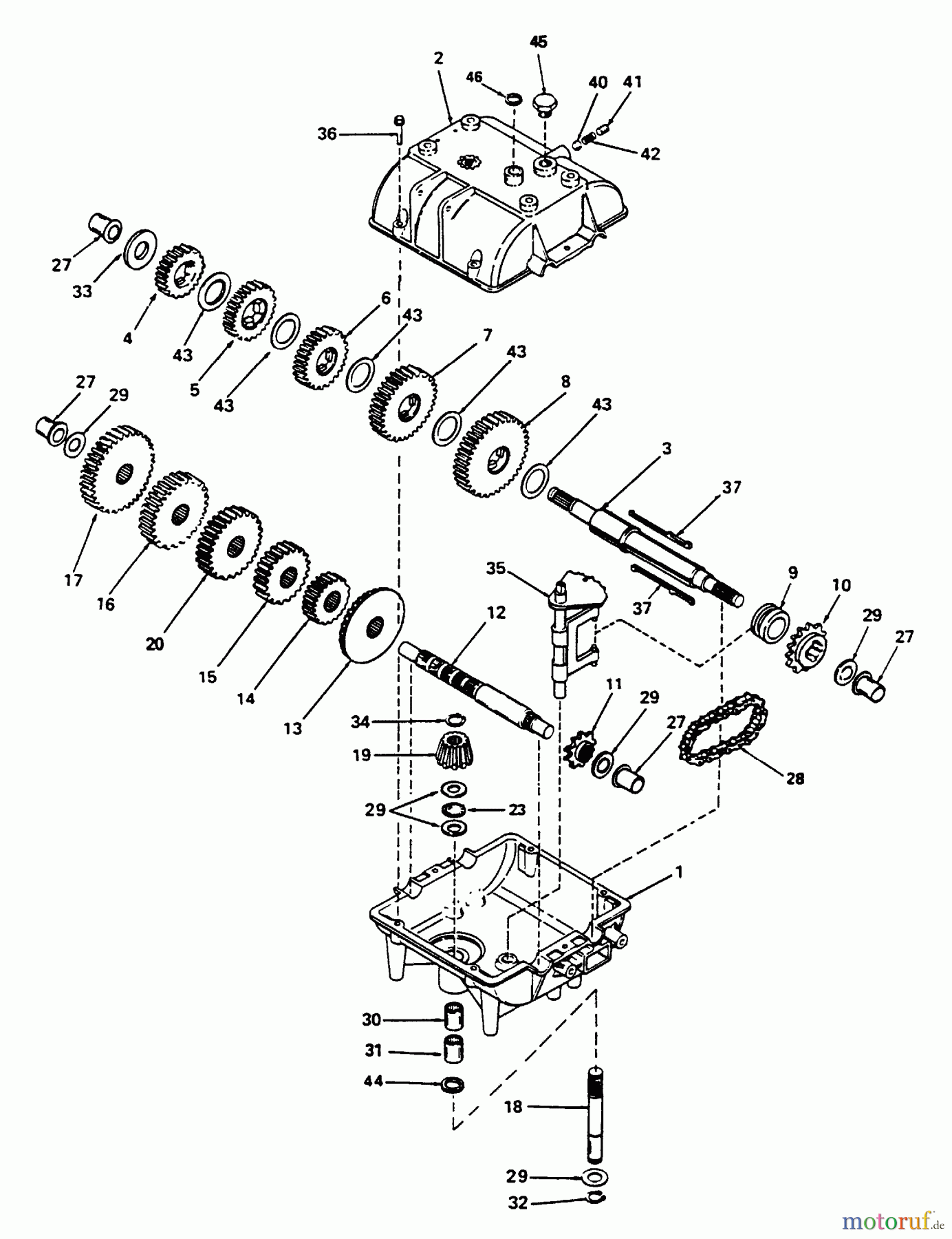  Husqvarna Rasenmäher für Großflächen W 4814A (968999104) - Husqvarna Wide-Area Walk-Behind Mower (2001-02 & After) Transmission