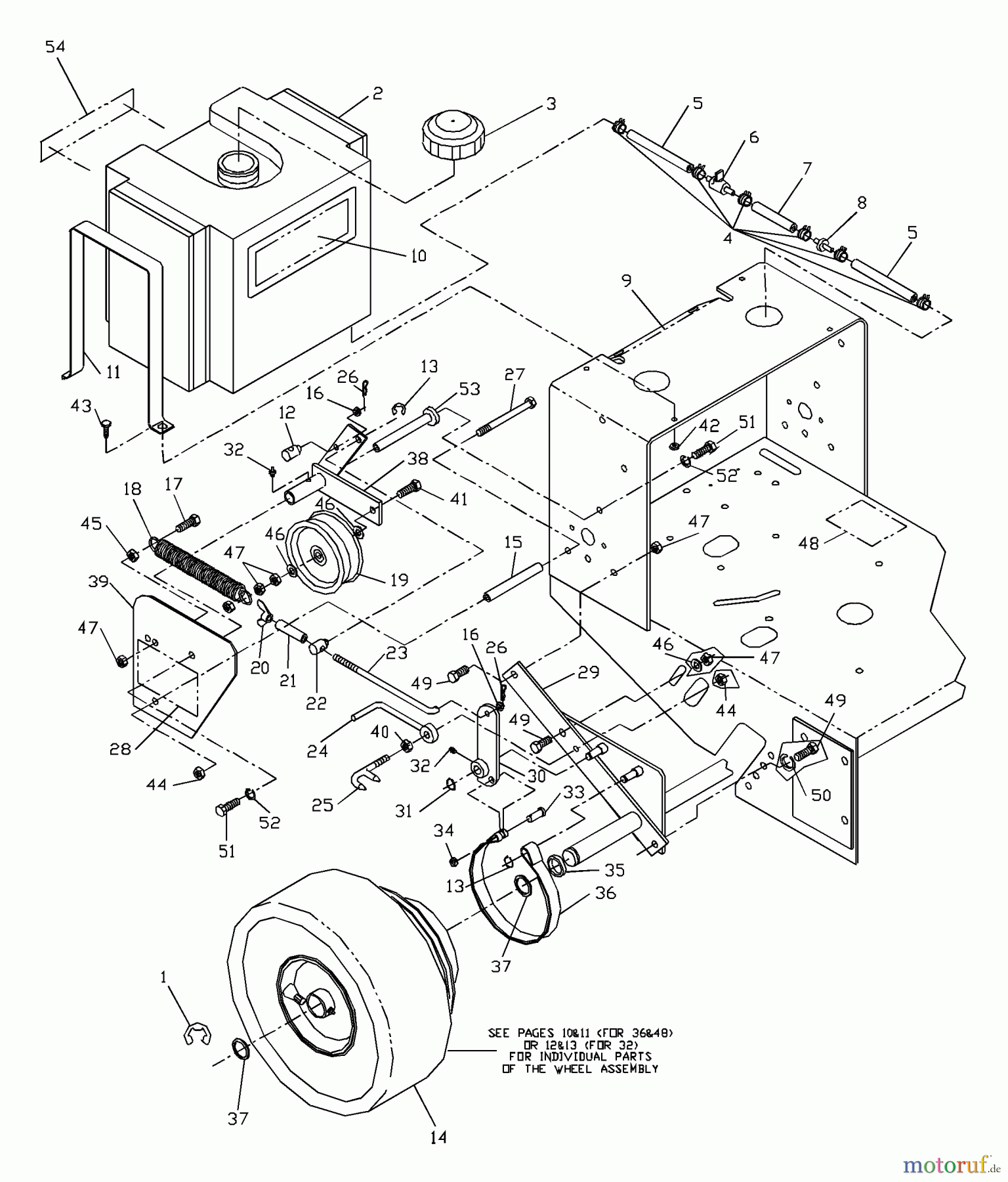  Husqvarna Rasenmäher für Großflächen W 3212A (968999101) - Husqvarna Wide-Area Walk-Behind Mower (2001-02 & After) Wheel Drive & Axle Assembly