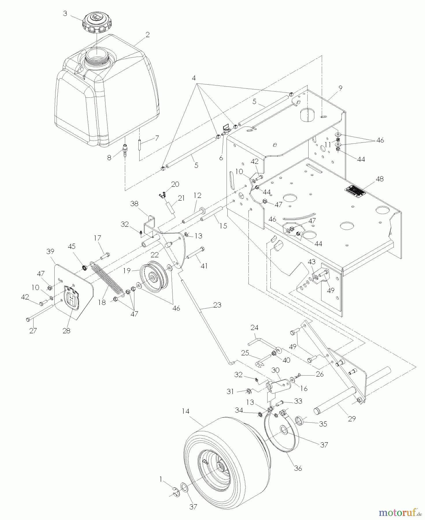 Husqvarna Rasenmäher für Großflächen WG 3613BF (968999365) - Husqvarna Wide-Area Walk-Behind Mower (2006-02 & After) Drive