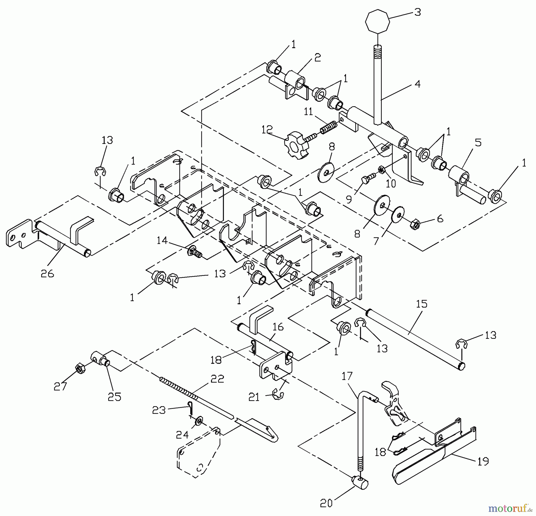  Husqvarna Rasenmäher für Großflächen WH 4817A (968999106) - Husqvarna Wide-Area Walk-Behind Mower (2000-06 to 2001-01) Motion Control Assembly