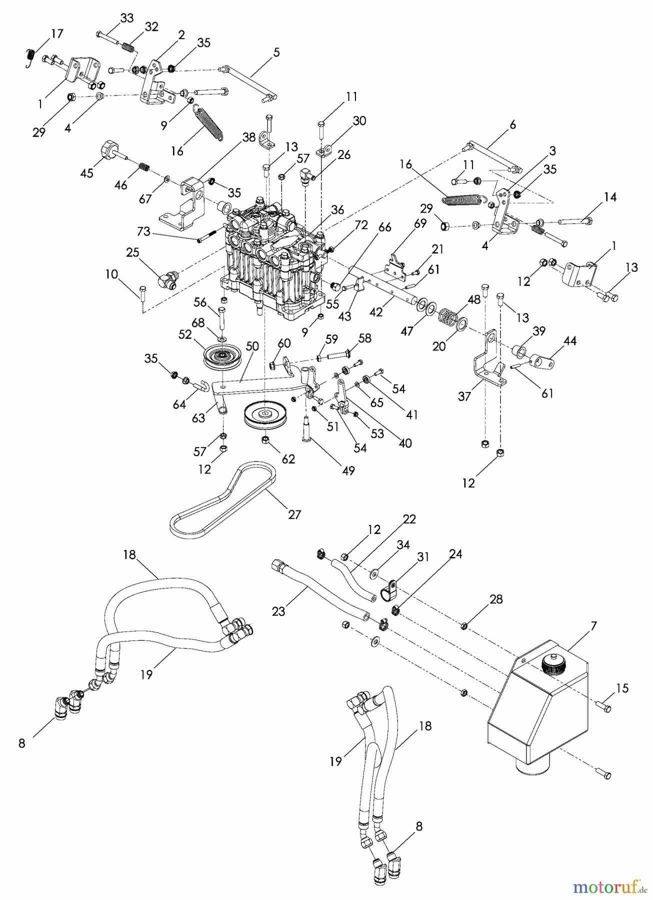  Husqvarna Rasenmäher für Großflächen WH 5217 (966947003) - Husqvarna Wide-Area Walk-Behind Mower (2008-10 & After) Hydro Pump-Motor